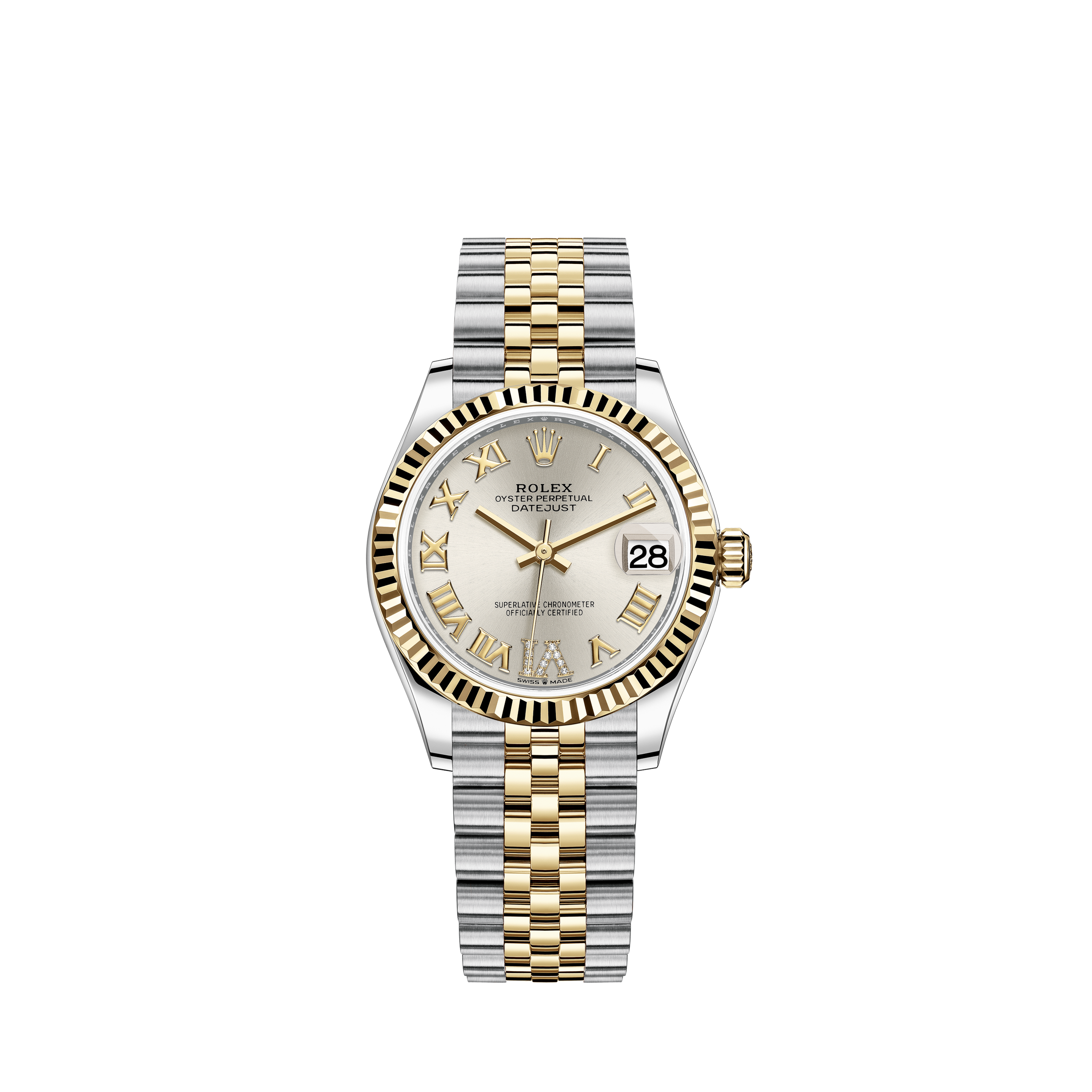 rolex datejust 31 oystersteel and yellow gold