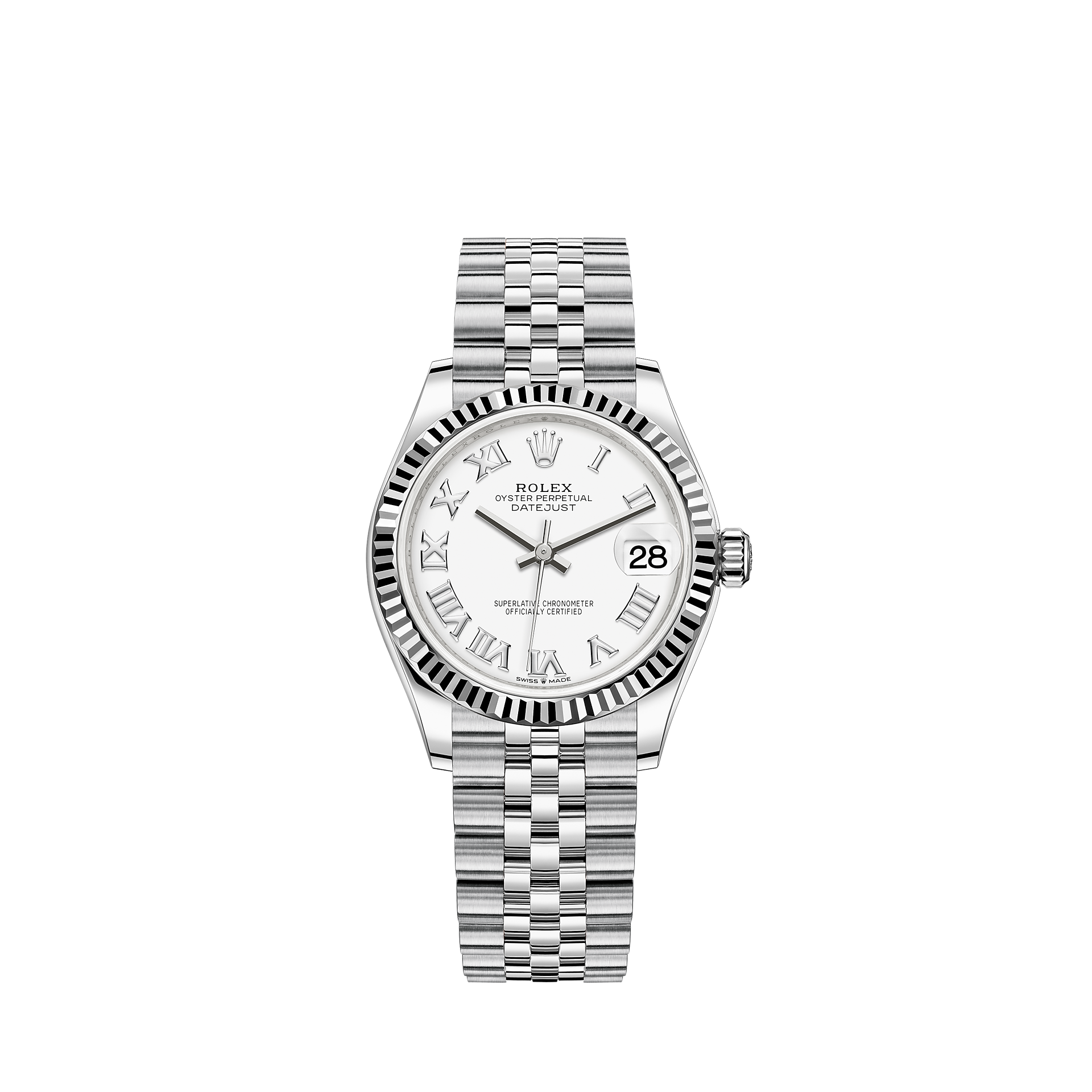 rolex datejust 36 oystersteel and white gold