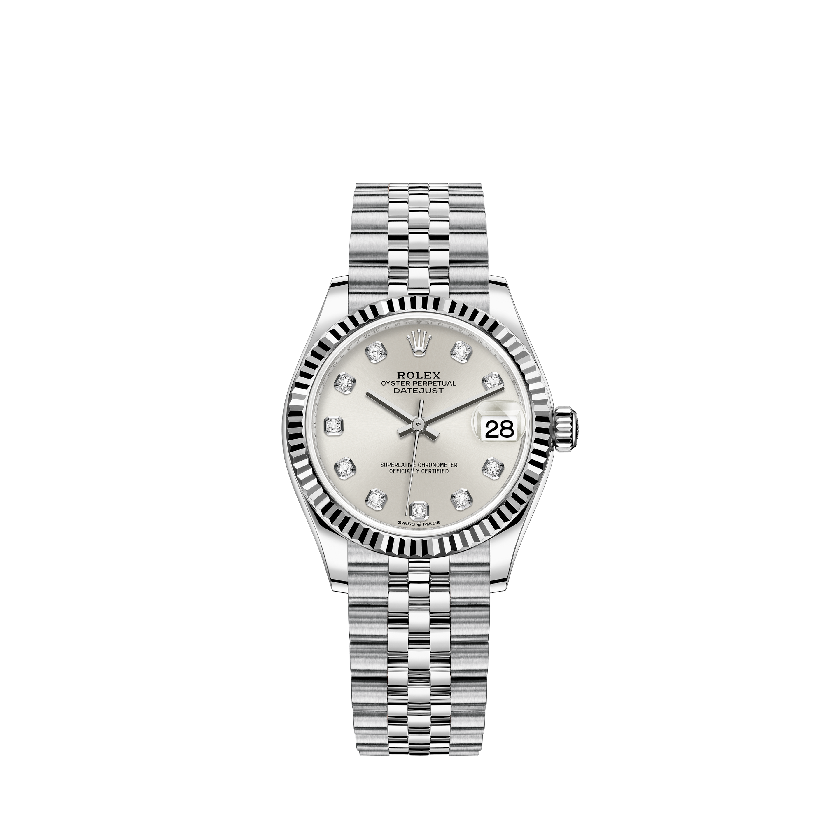 Rolex Datejust 31 Watch: White Rolesor 