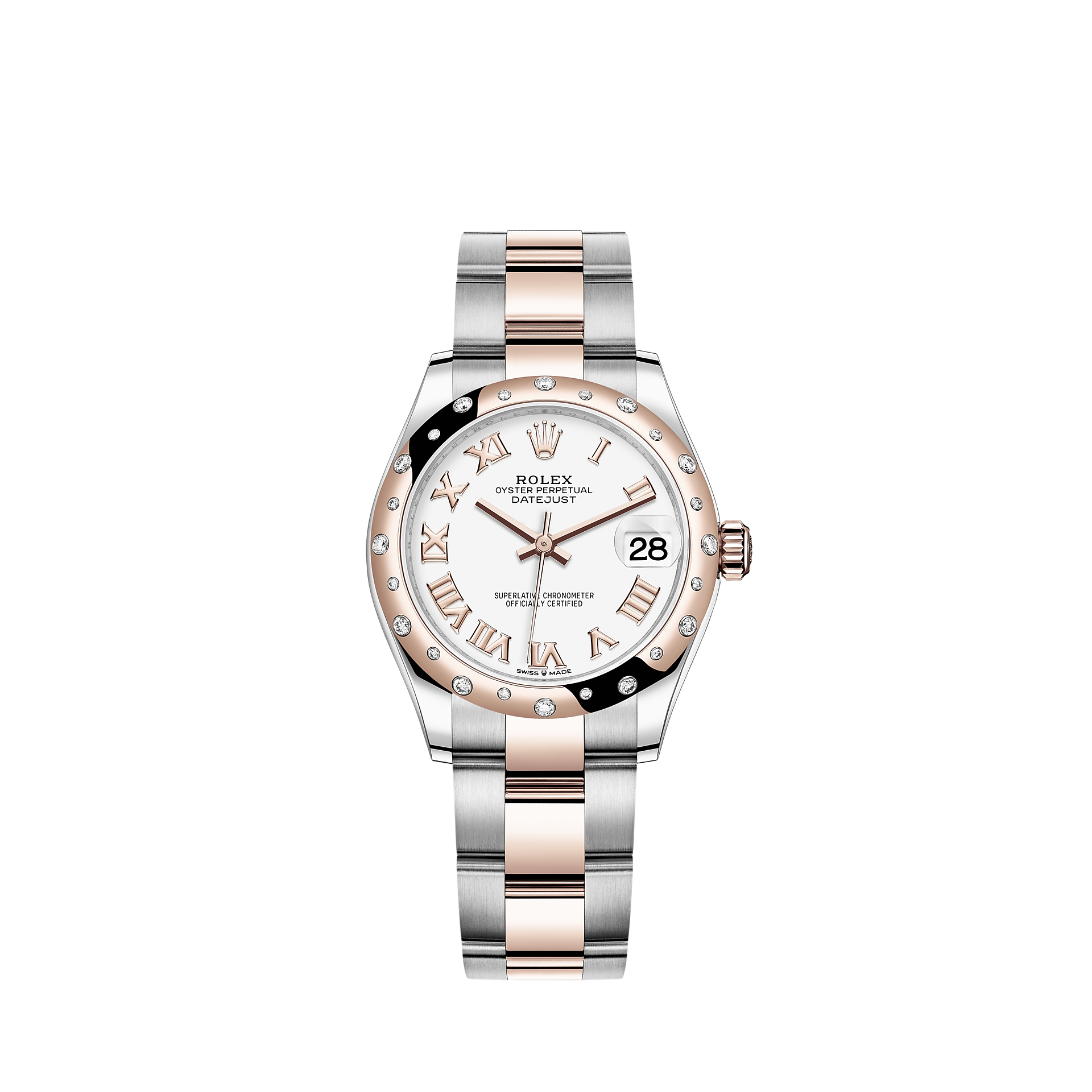 rolex datejust 31 oystersteel and everose gold price