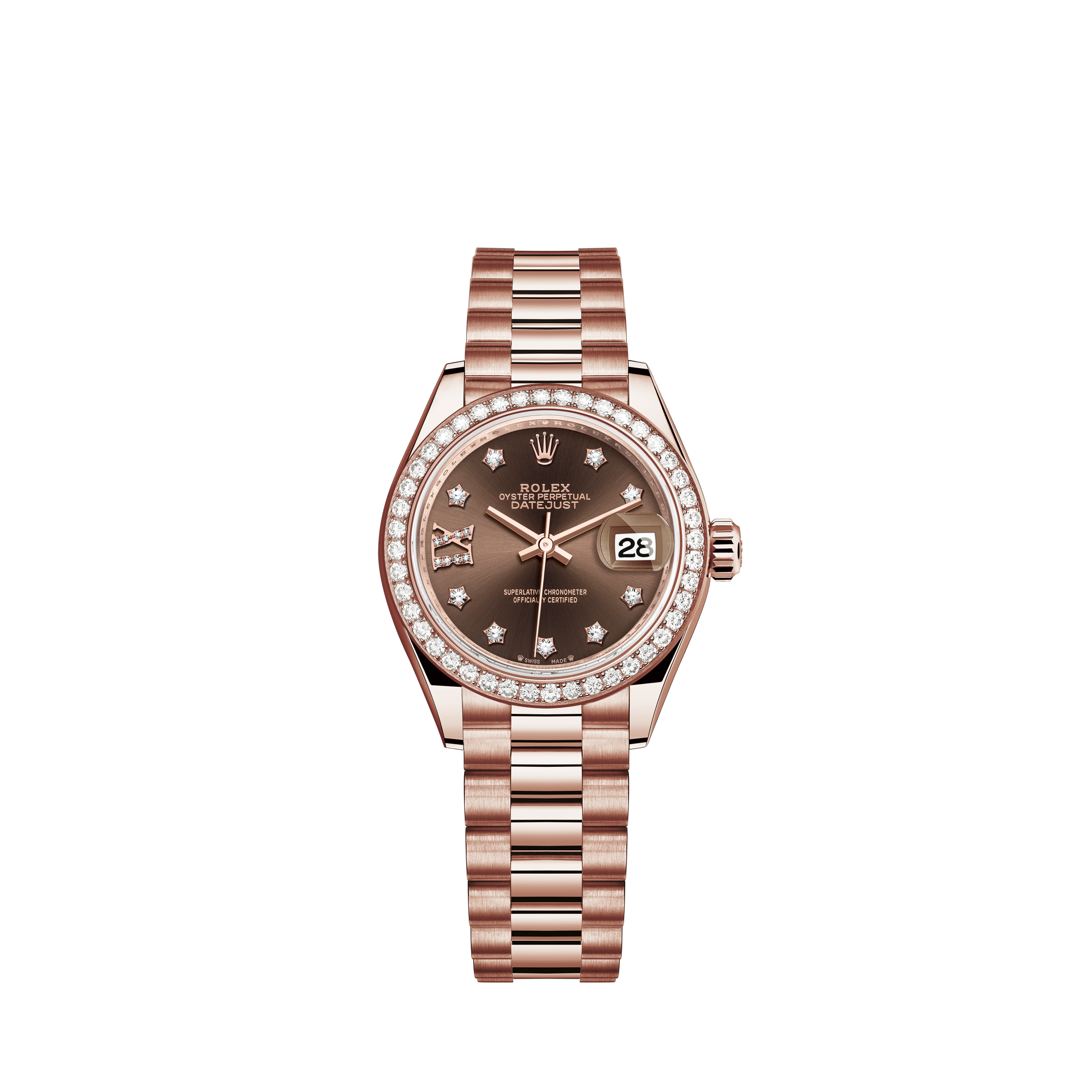 Rolex 116200 Datejust Watch Custom Mother Of Pearl Roman Dial & Diamond Bezel