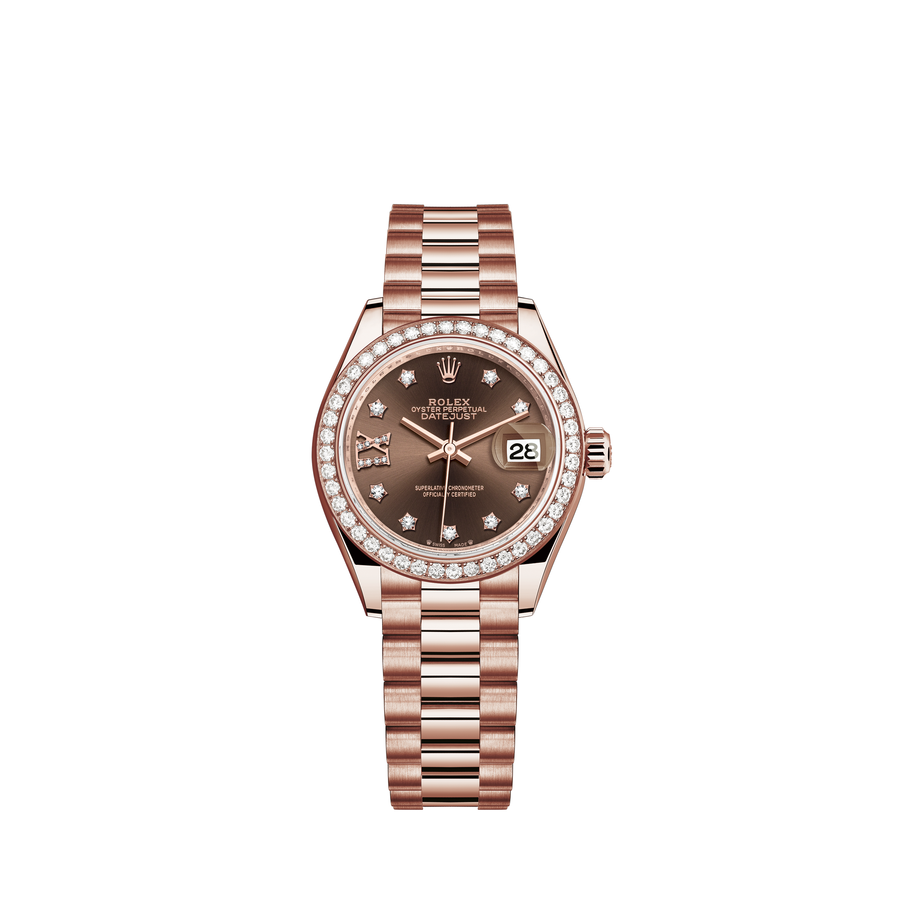 rolex lady datejust rose gold