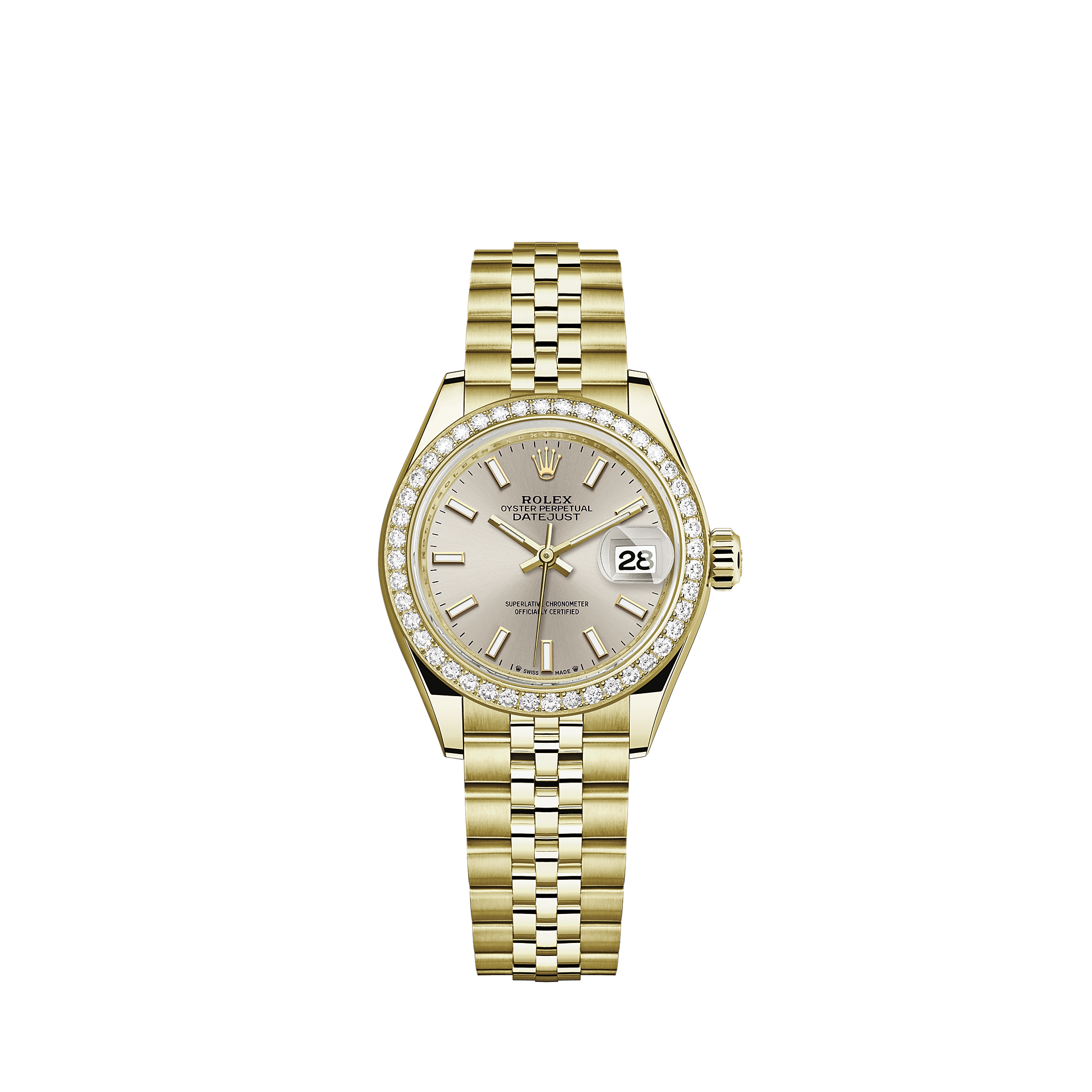 rolex datejust yellow face