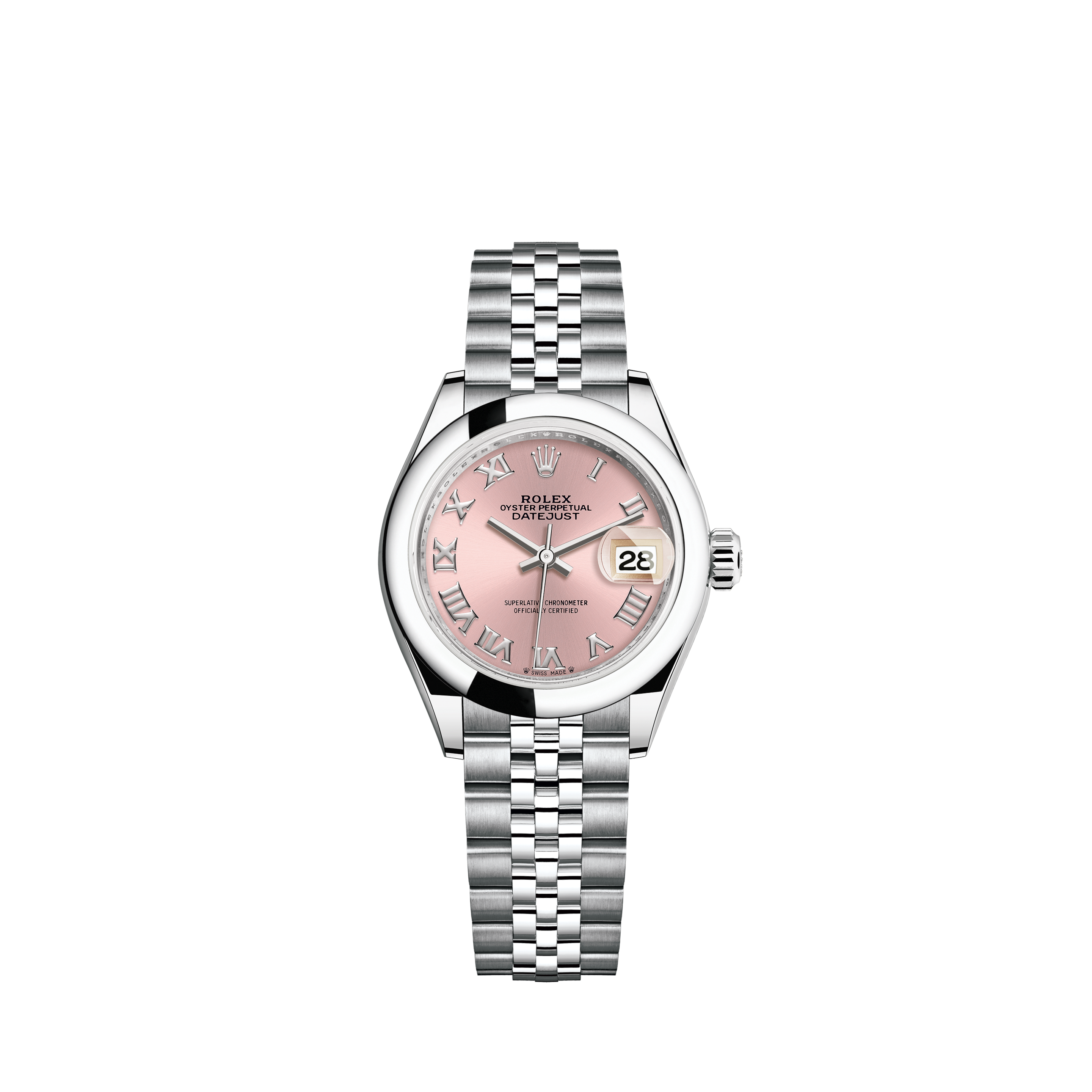 pink and silver rolex