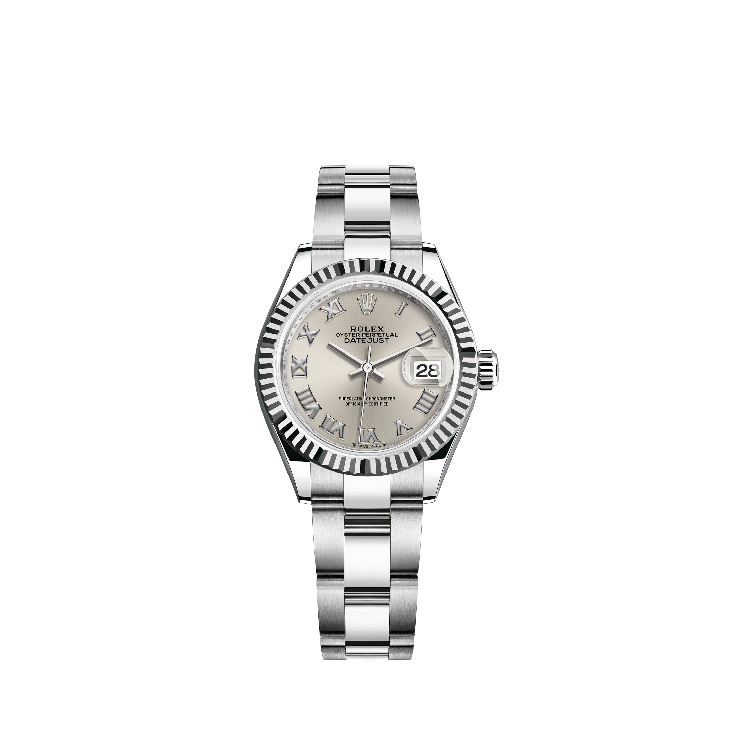 Rolex Nondate Steel White Gold Salmon Dial Ladies Watch 176234 Box Card