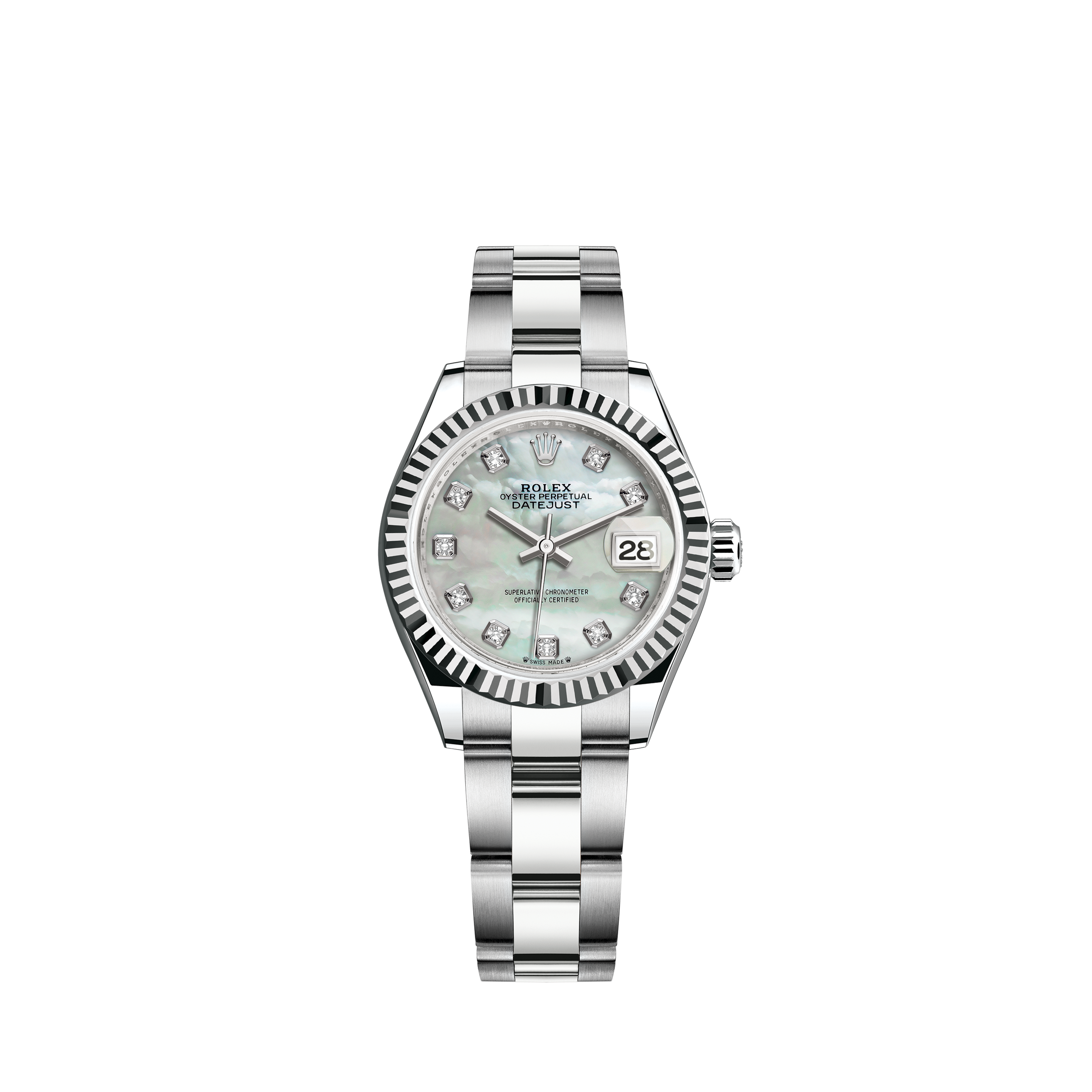 Rolex Lady Datejust 28mm Stainless Steel and Everose Gold 279161 Chocolate Diamond Oyster