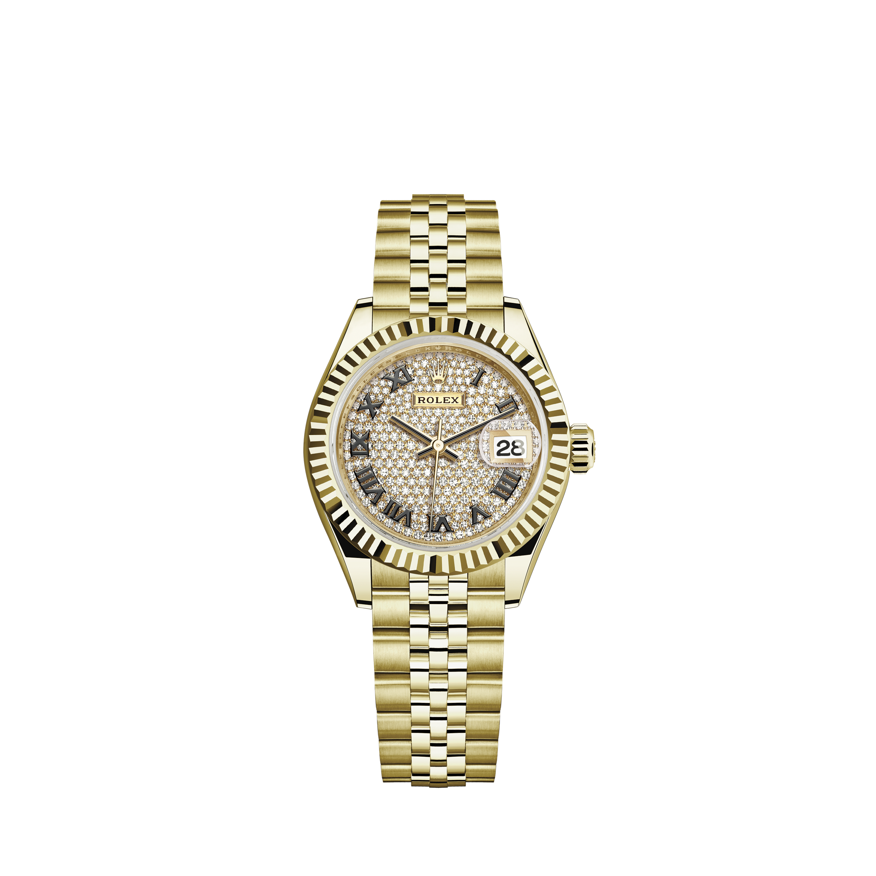Rolex Mens Datejust Factory Diamond Dial 2.0 Ct Bezel 18k Yellow Gold/ss Watch