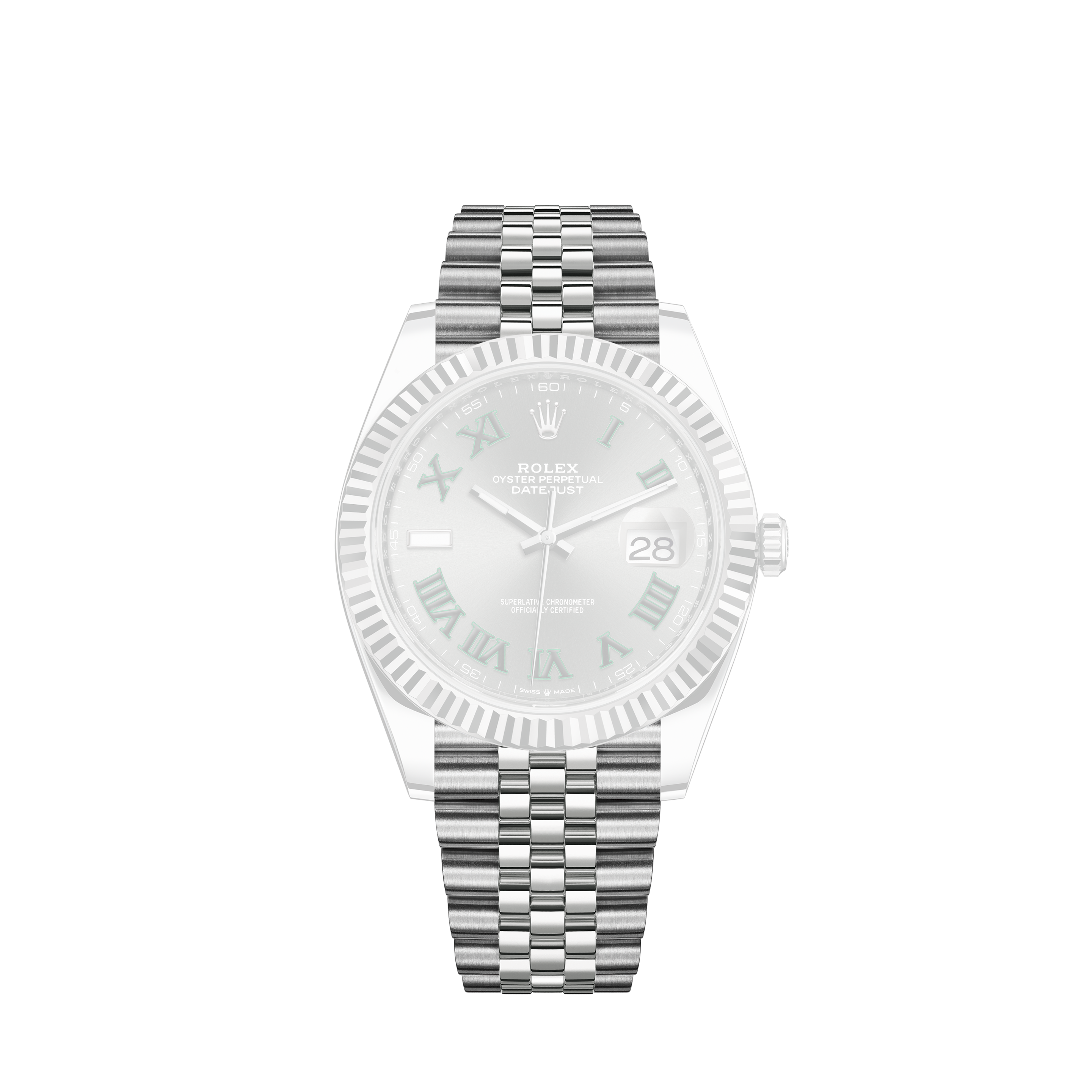 Rolex Women's Rolex 31mm Datejust Stainless Steel Diamond Dial with Silver Jubilee Metal Plate Deployment buckle
