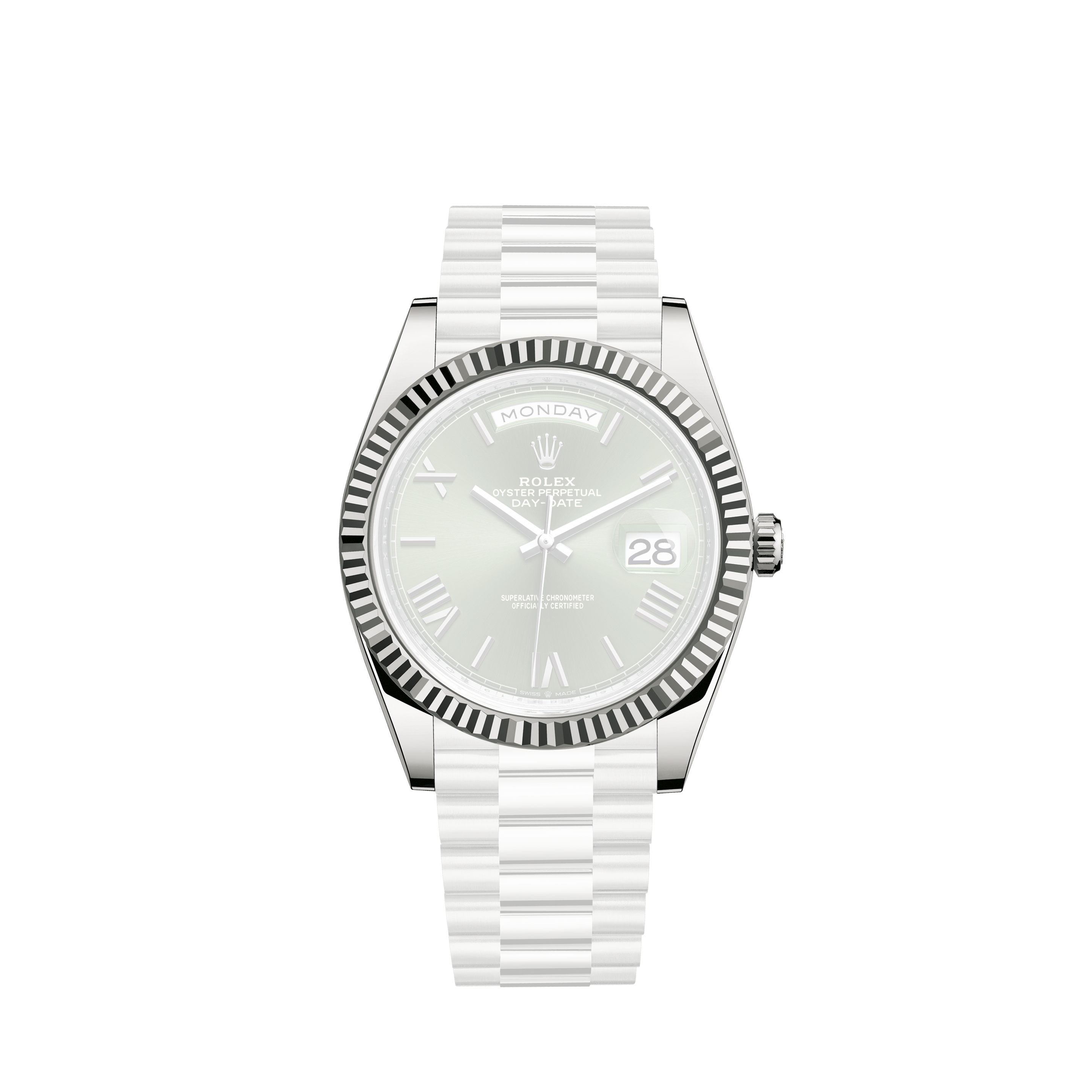 oyster perpetual day date 40 in 18ct white gold