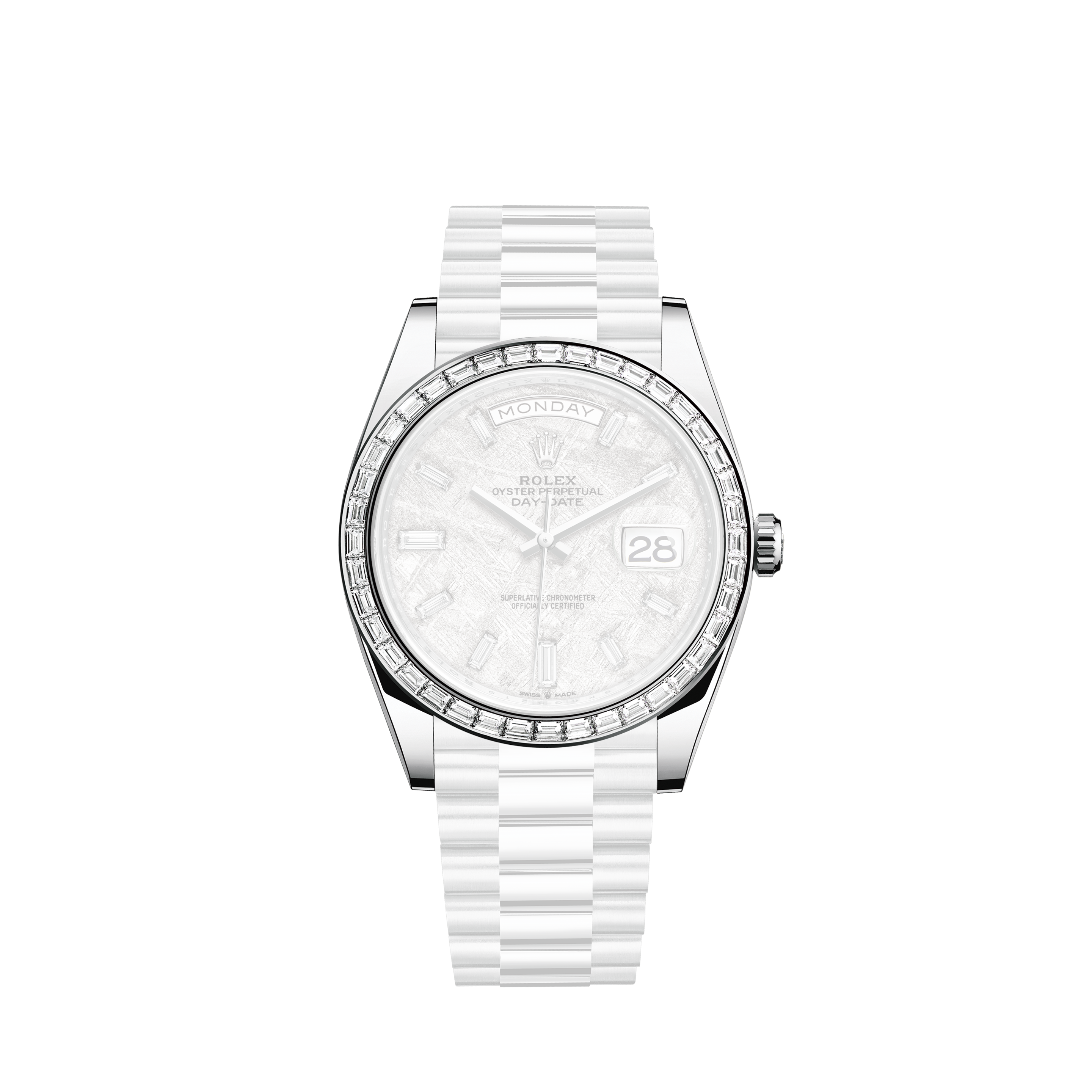 rolex day date platinum meteorite