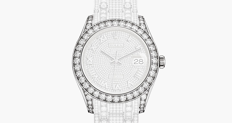 Oyster, 39 mm, white gold and diamonds