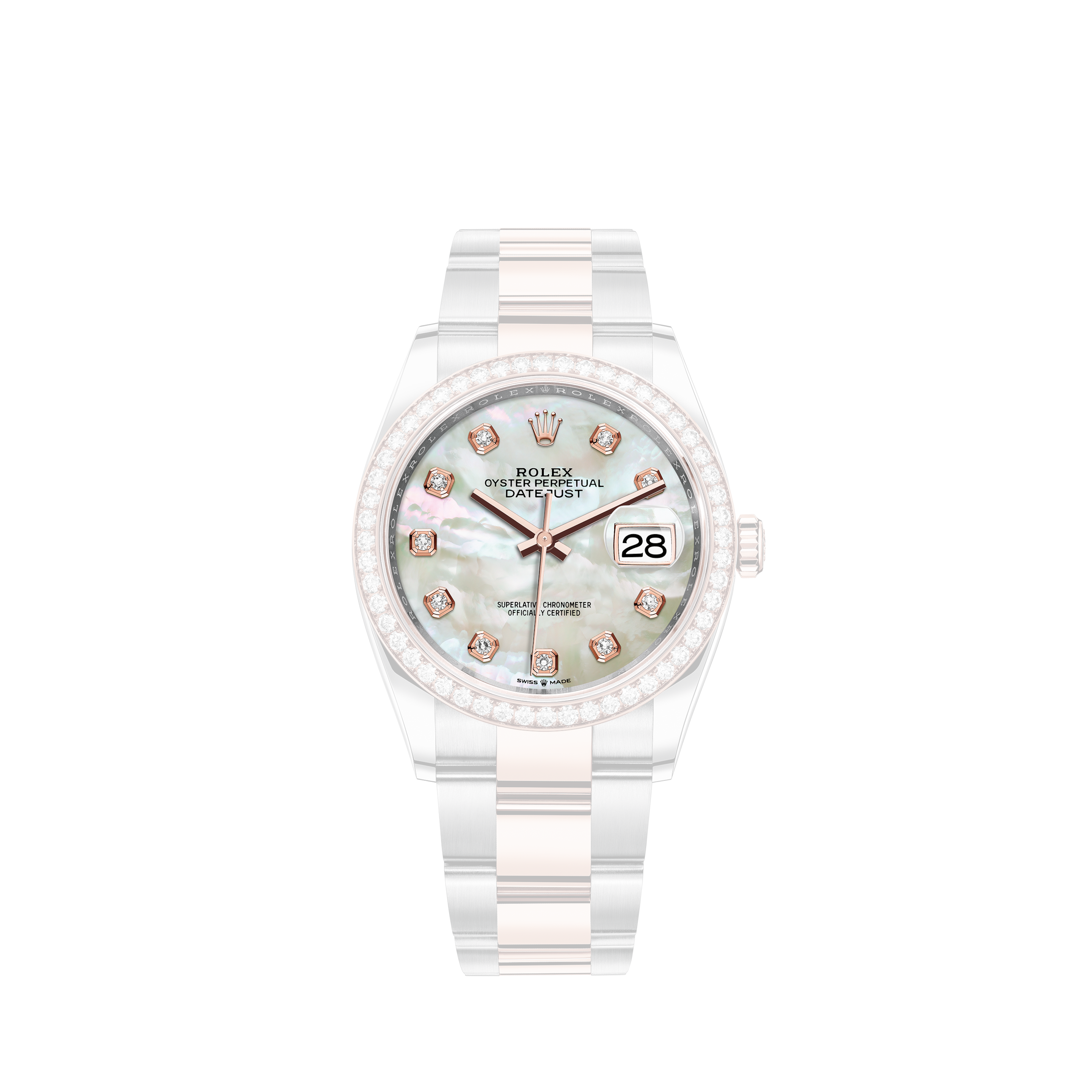 Rolex Ladies Rolex Datejust 18k Gold Diamond Sapphire & Stainless Steel Quickset Watch