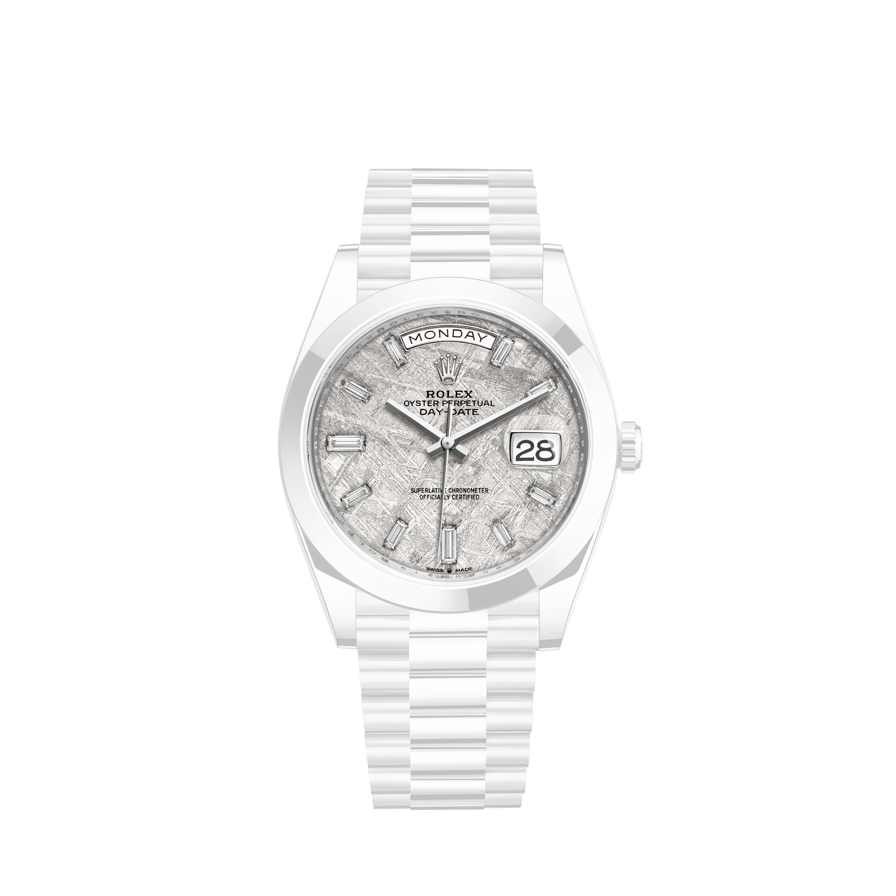 Rolex 126200 Datejust 36mm Stainless Steel Domed Smooth Bezel White Roman Dial Oyster Bracelet