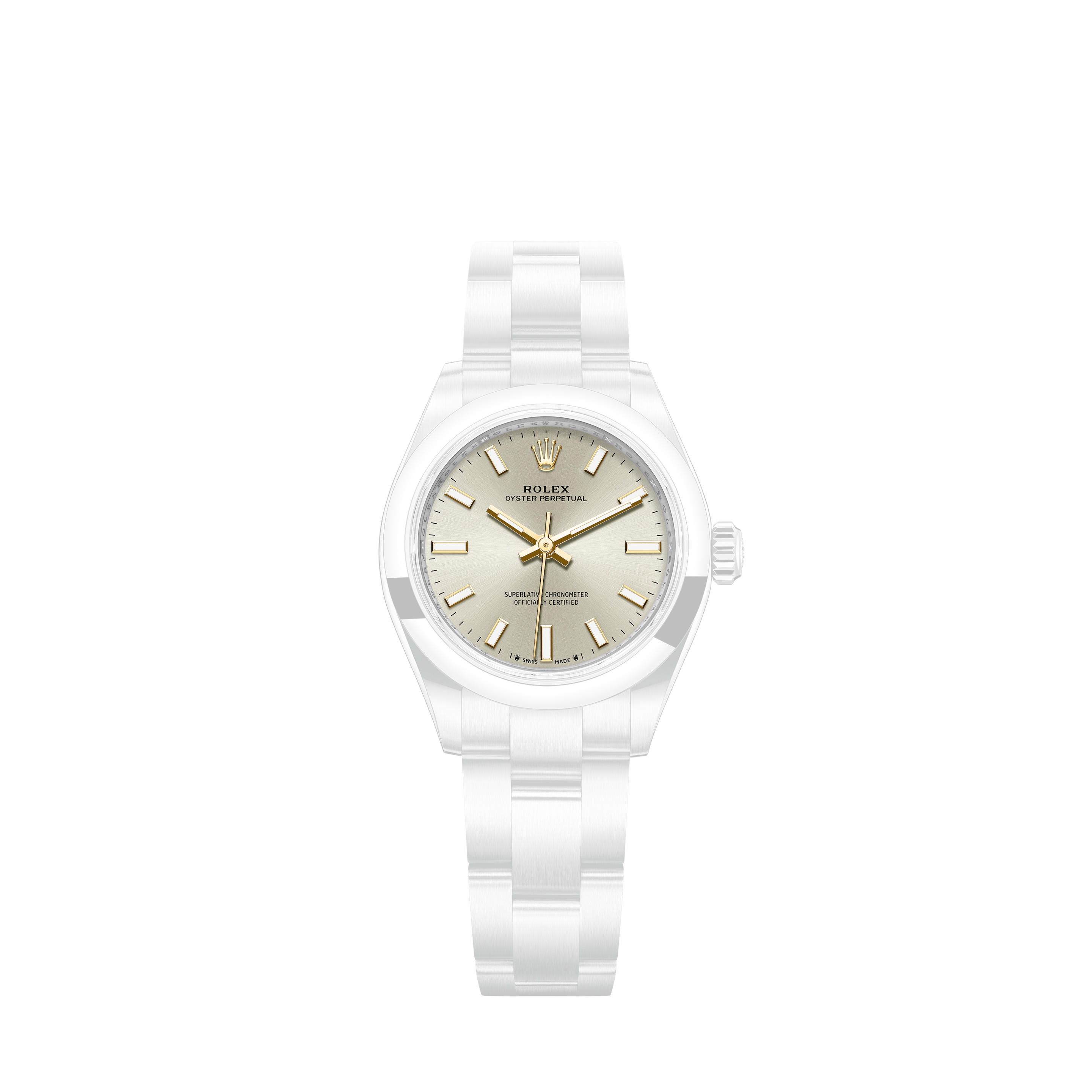 Rolex Date 34mm Edelstahl 115200 Automatik 2014 Damen Herren Stahl Datejust Stainless Steel Oyster-band Chronometer White Dial