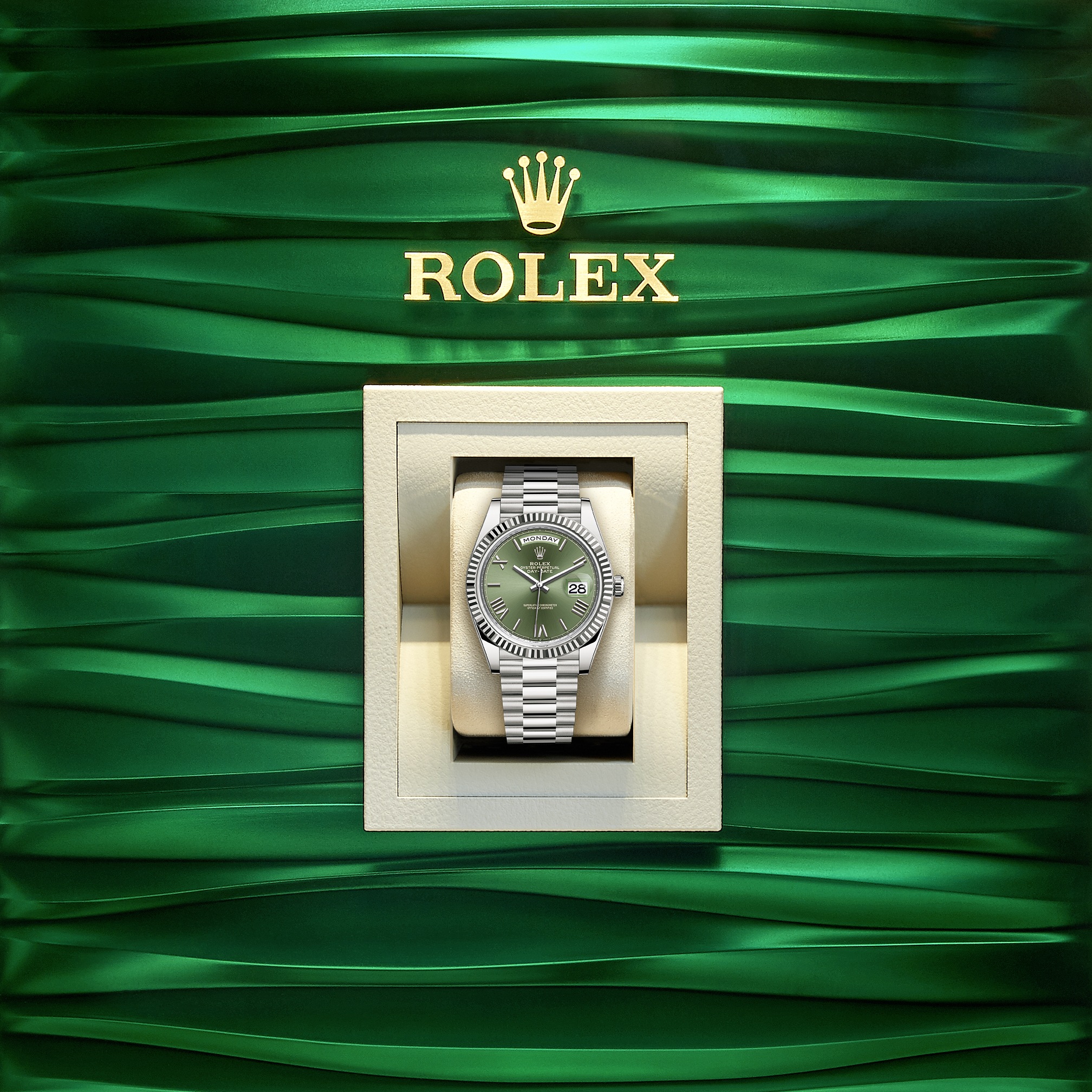 rolex day date 40mm green dial