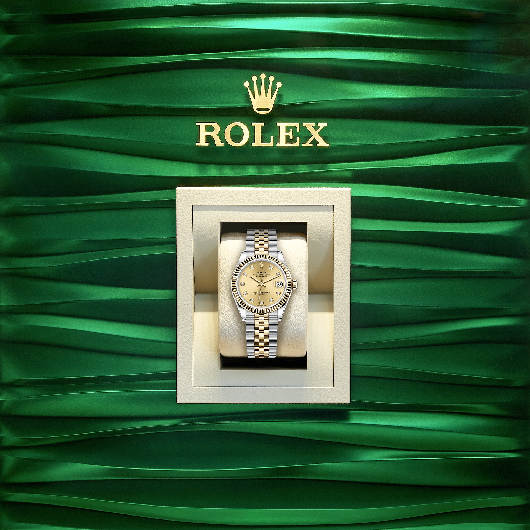 Rolex Emerald and Diamond 26mm Datejust Stainless Steel White MOP Mother Of Pearl Roman Numeral Dial WatchRolex Emerald and Diamond 26mm Datejust Stainless Steel White MOP Mother of Pearl Diamond Dia