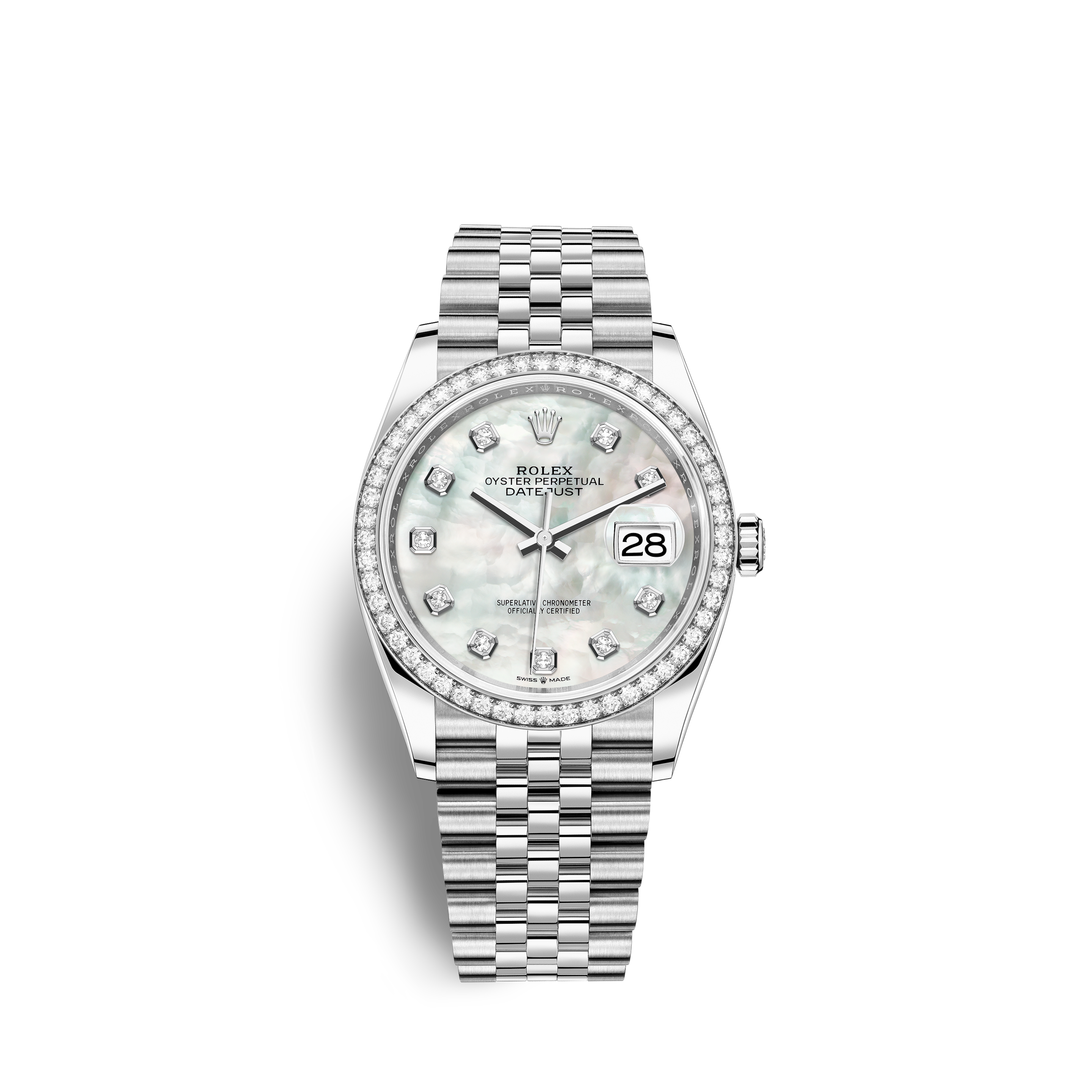 Rolex Datejust 26mm, Ref. 179161 - white muted pearl Roman ZB/Jubileeband