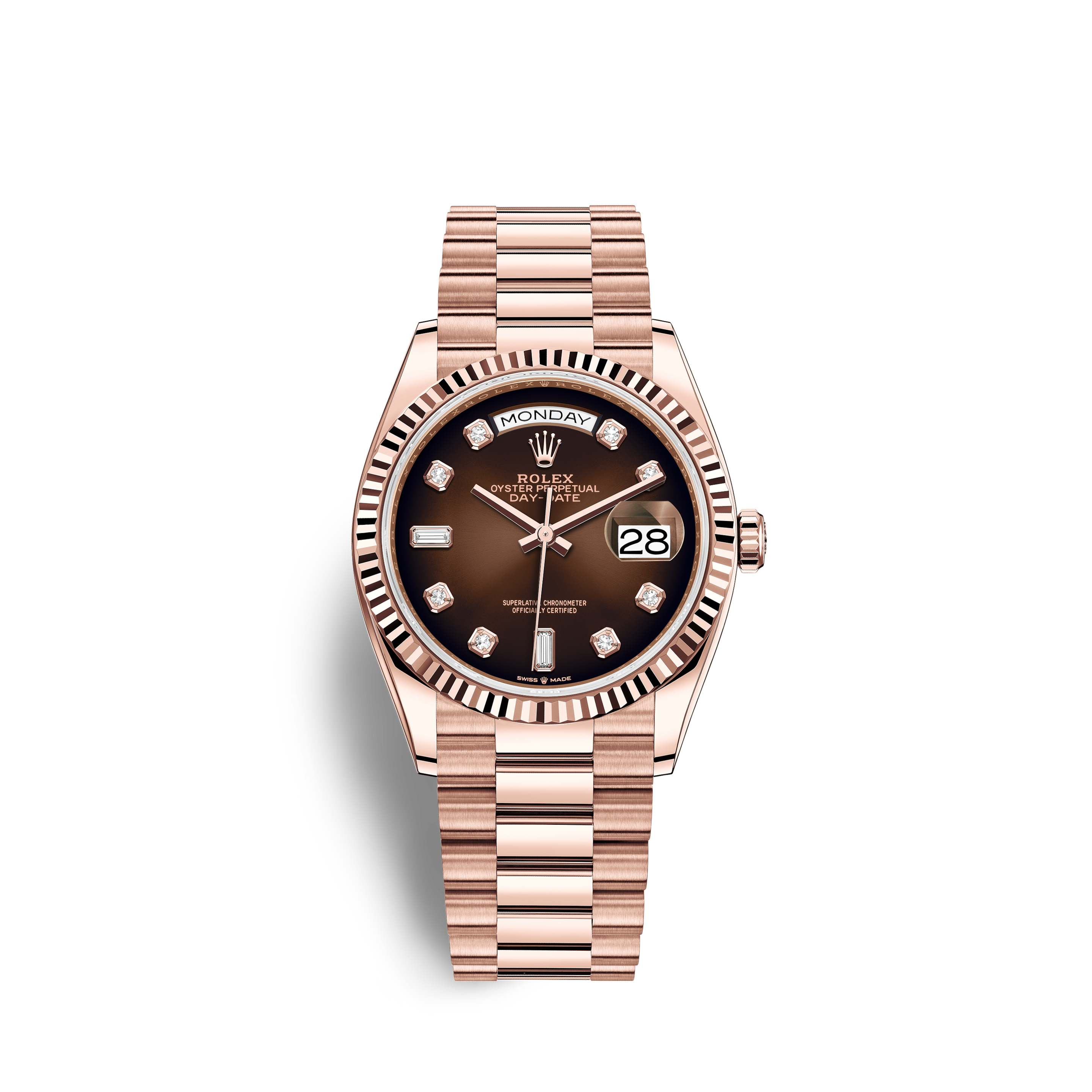 rolex presidential rose gold green face