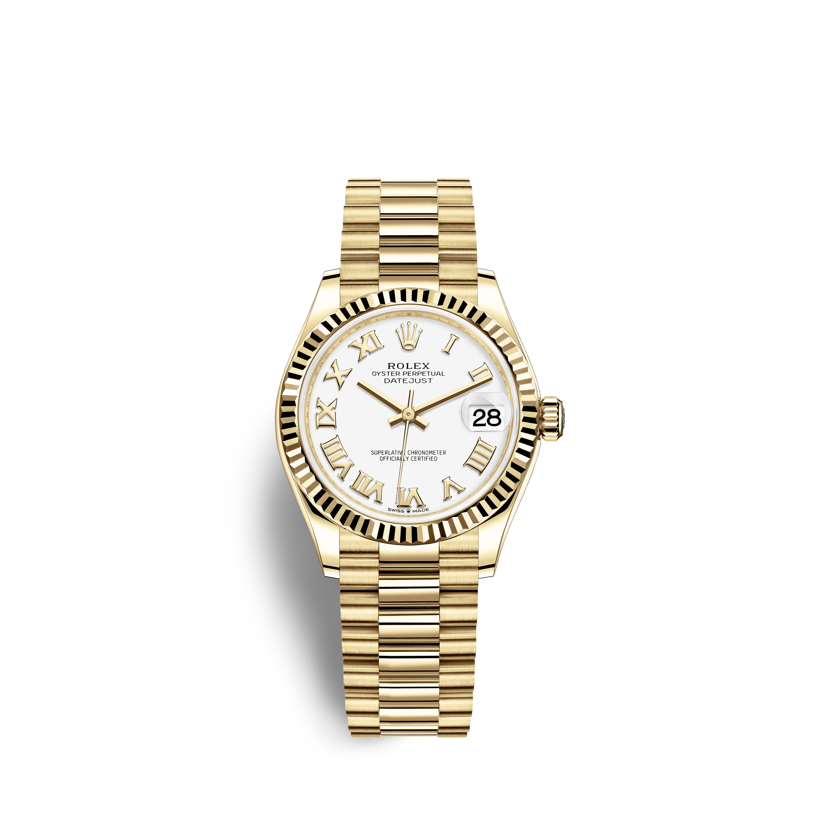 rolex day date 40 yellow gold silver dial