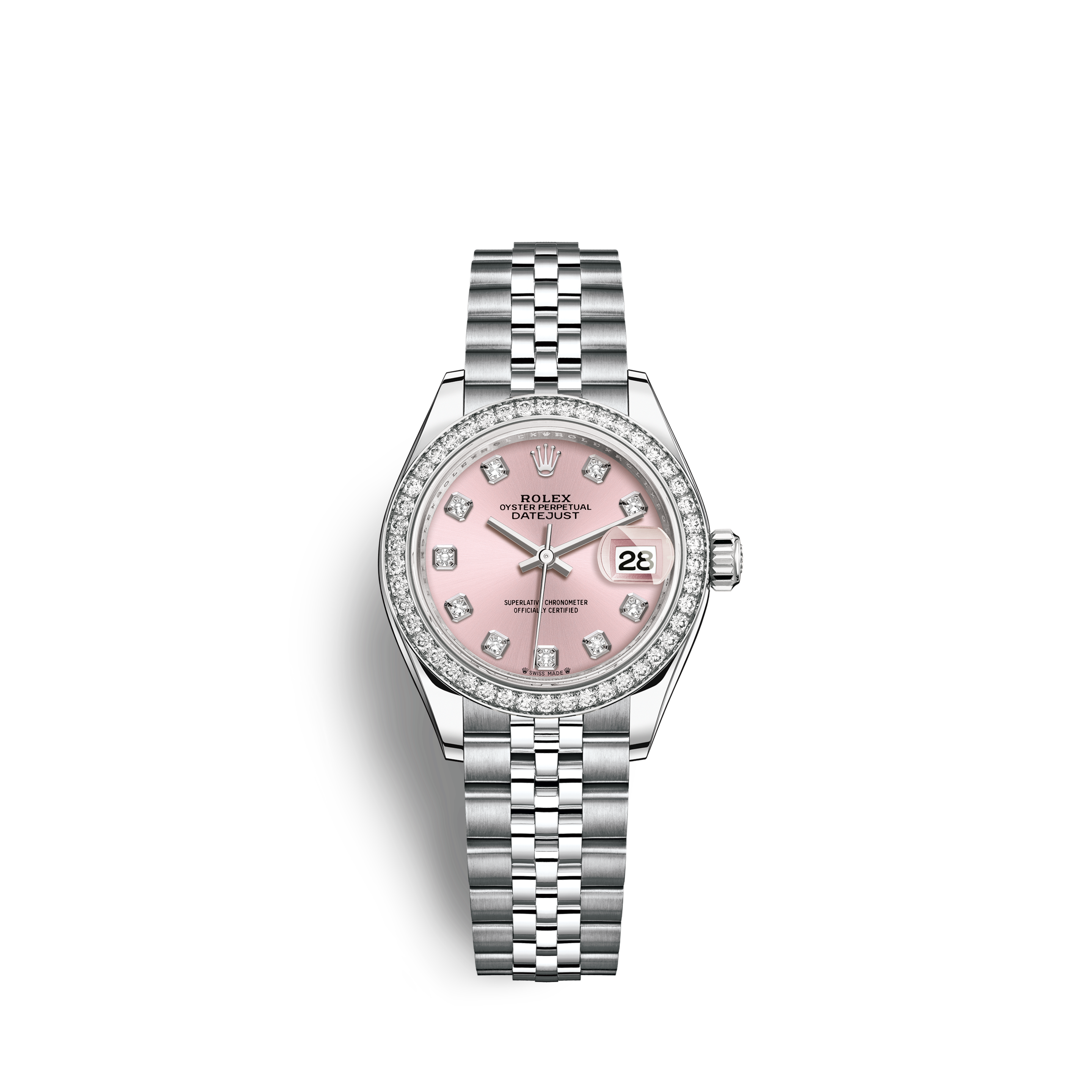 Rolex Oyster Perpetual Lady with Custom Mother of Pearl Diamond Dial