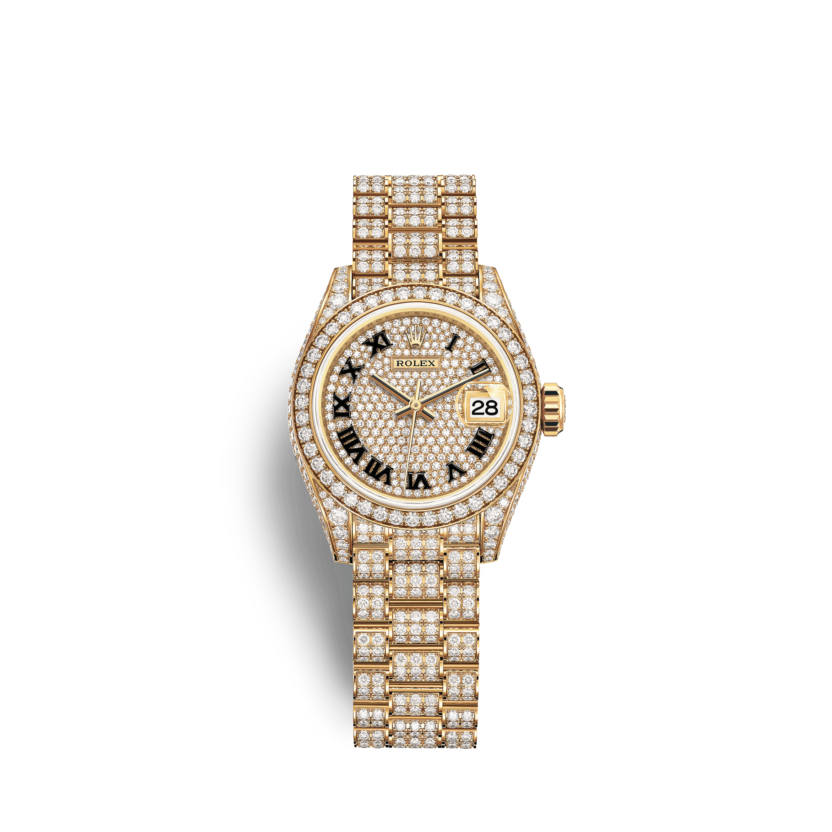 Rolex Datejust 36mm 2-Tone Watch w/4.6CT Diamond Dome Bezel/Champagne Dial