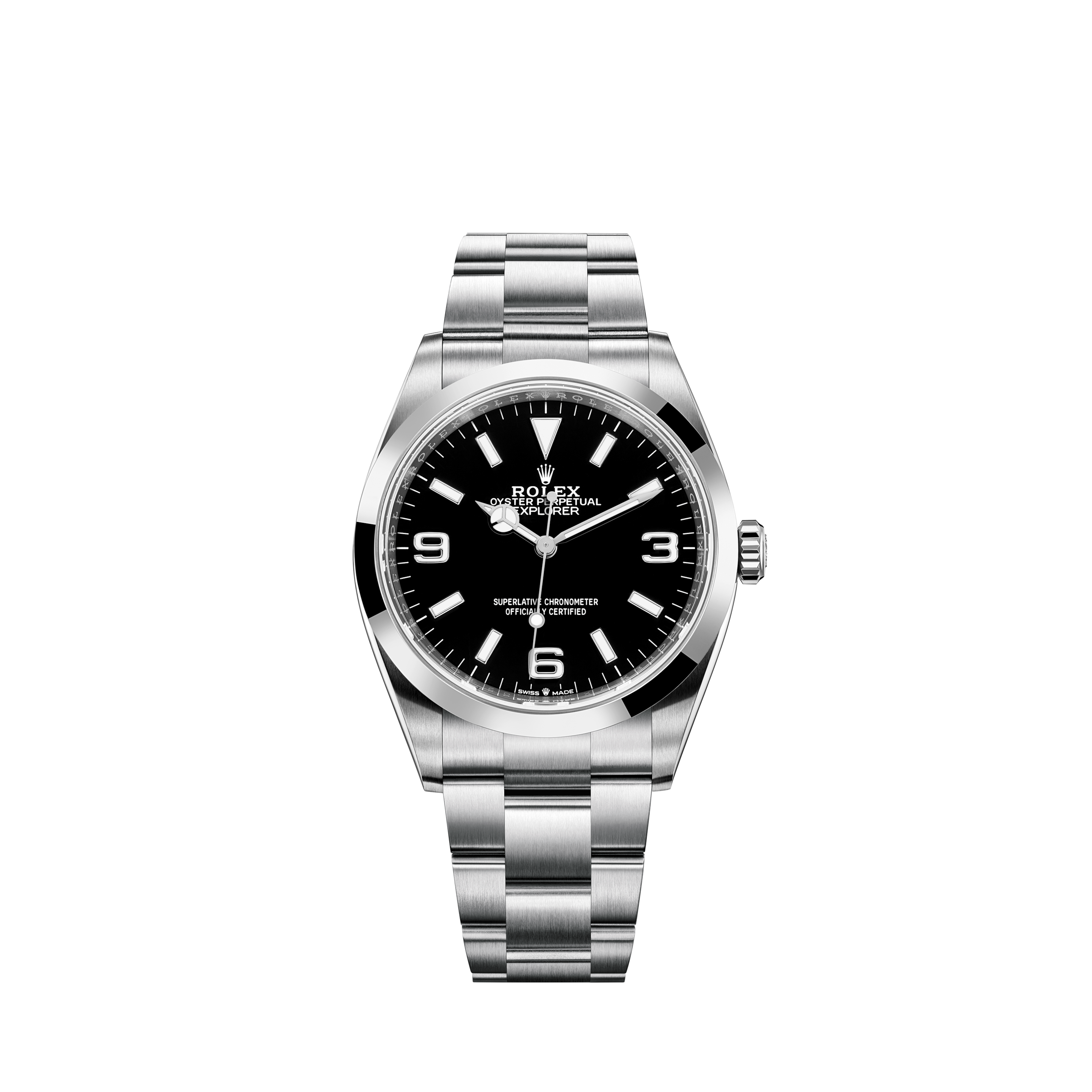 Rolex 36mm Datejust Stainless Steel Black Dial with Diamond Accent Deployment Jubilee Buckle