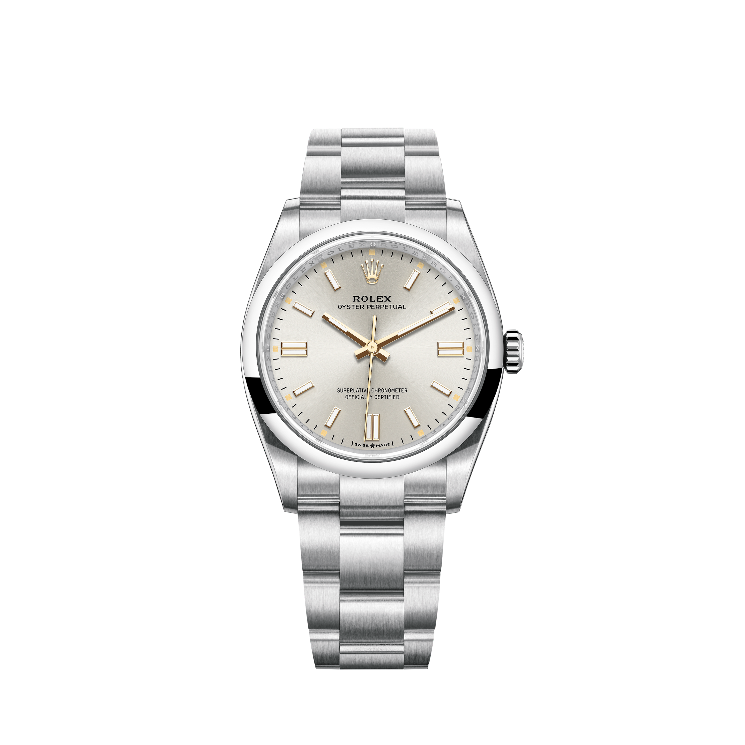 rolex oyster perpetual 36mm silver