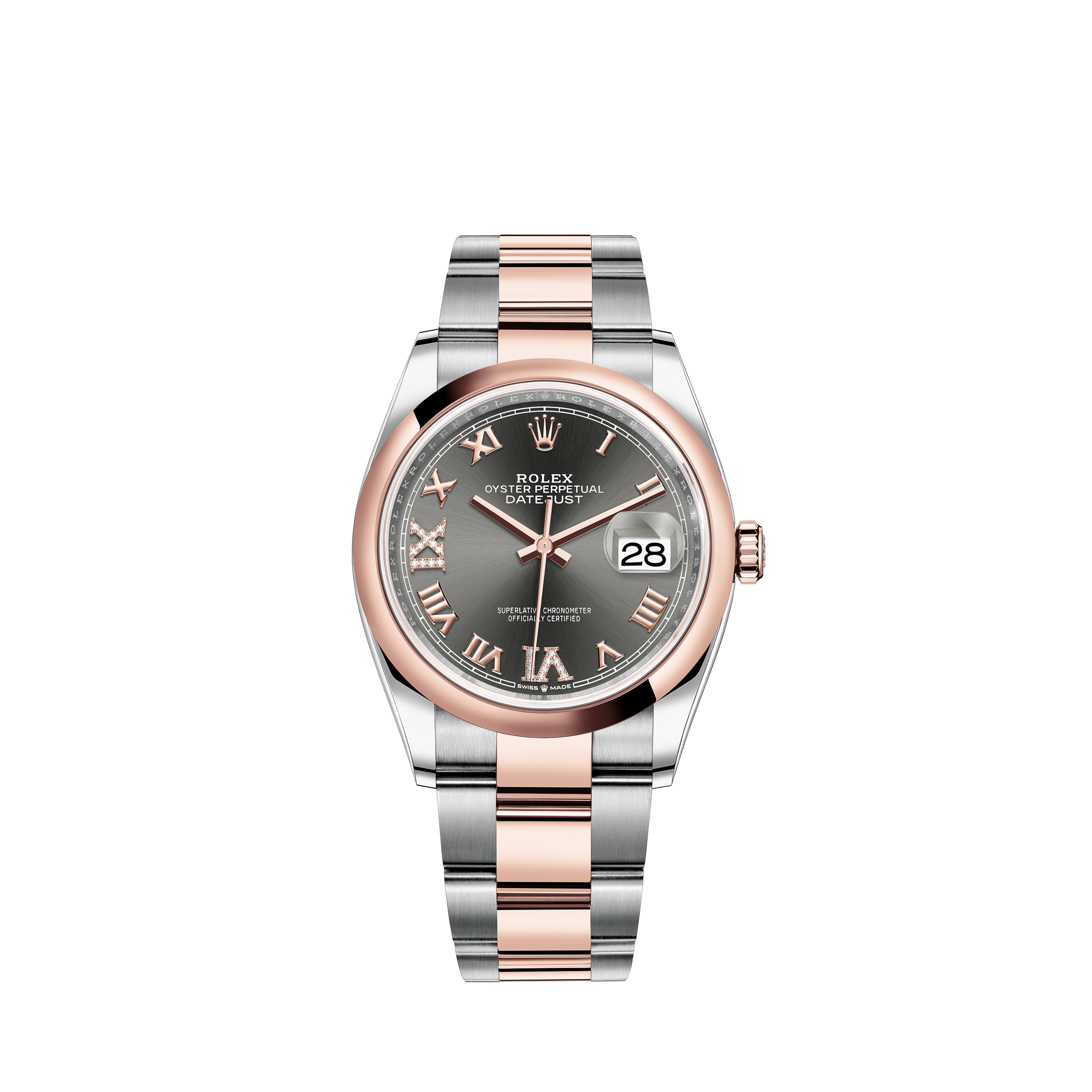 Rolex Datejust Midsize 31mm 1.52ct Bezel/Orchid Pink Dial Steel Oyster Watch