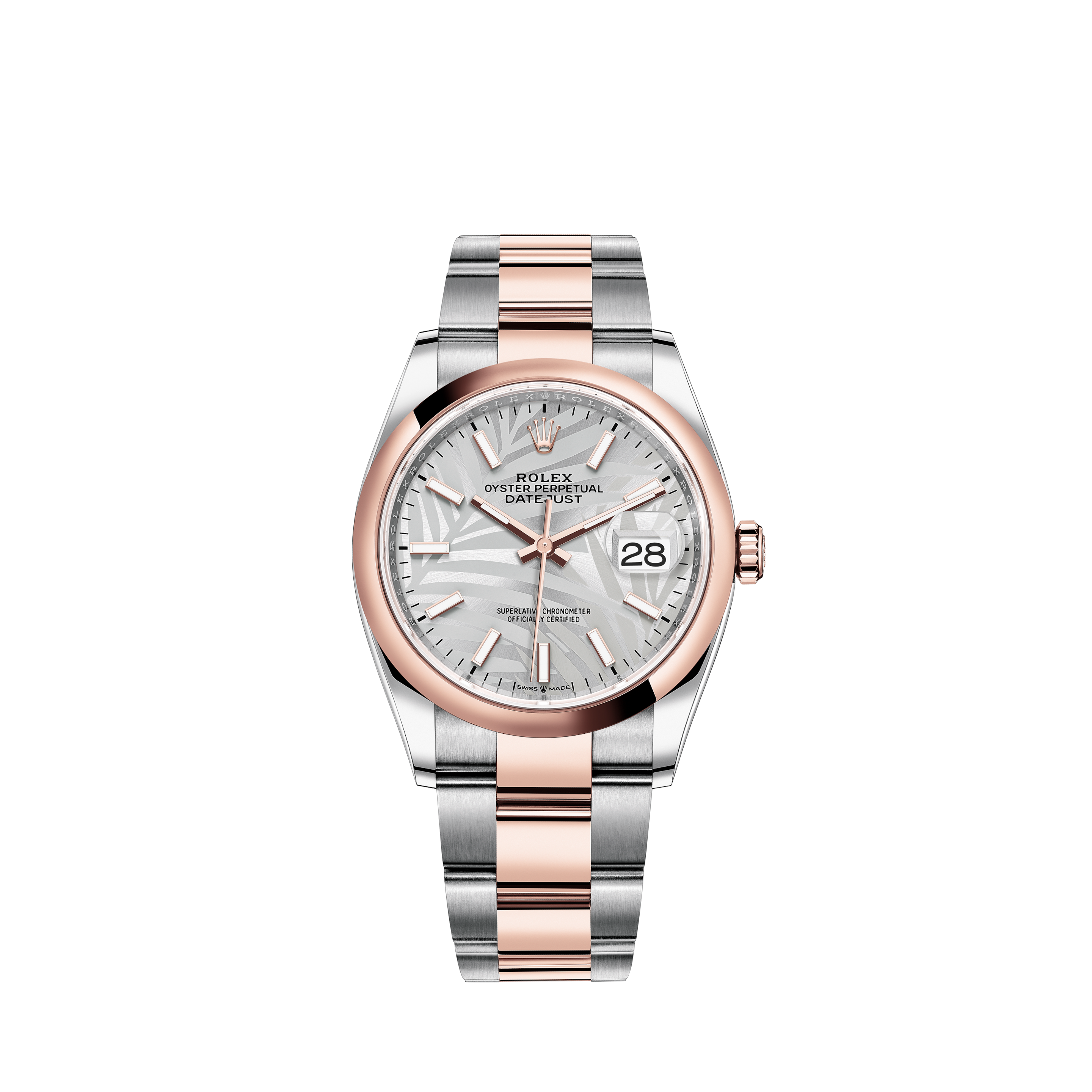 Rolex Women's New Style Two-Tone Datejust with Custom Diamond Bezel and Mother of Pearl Diamond DialRolex Women's New Style Two-Tone Datejust with Custom Diamond Bezel and Silver Diamond Dial