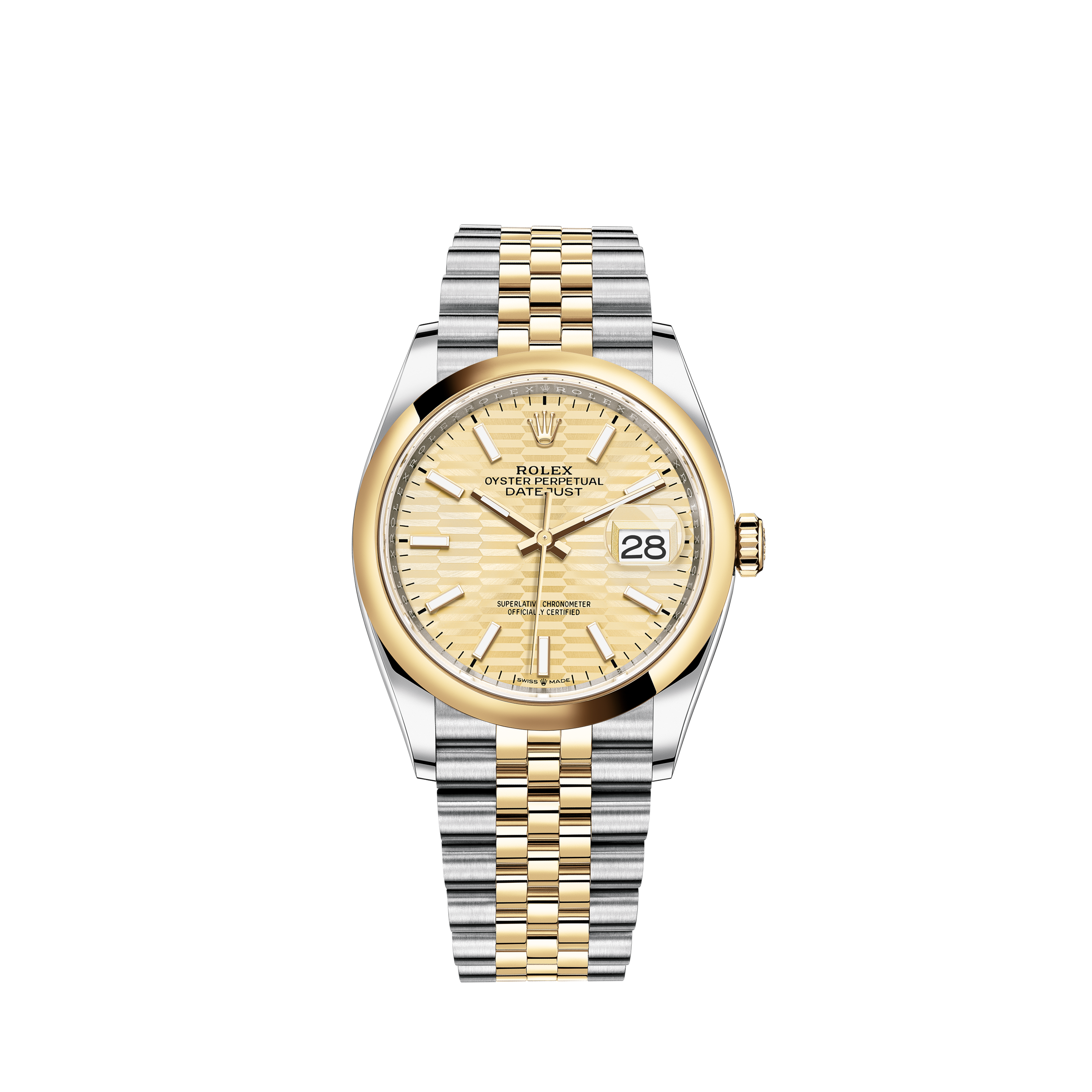 Rolex Datejust 36 Uhr: Edelstahl Oystersteel und Gelbgold - M126203-0039