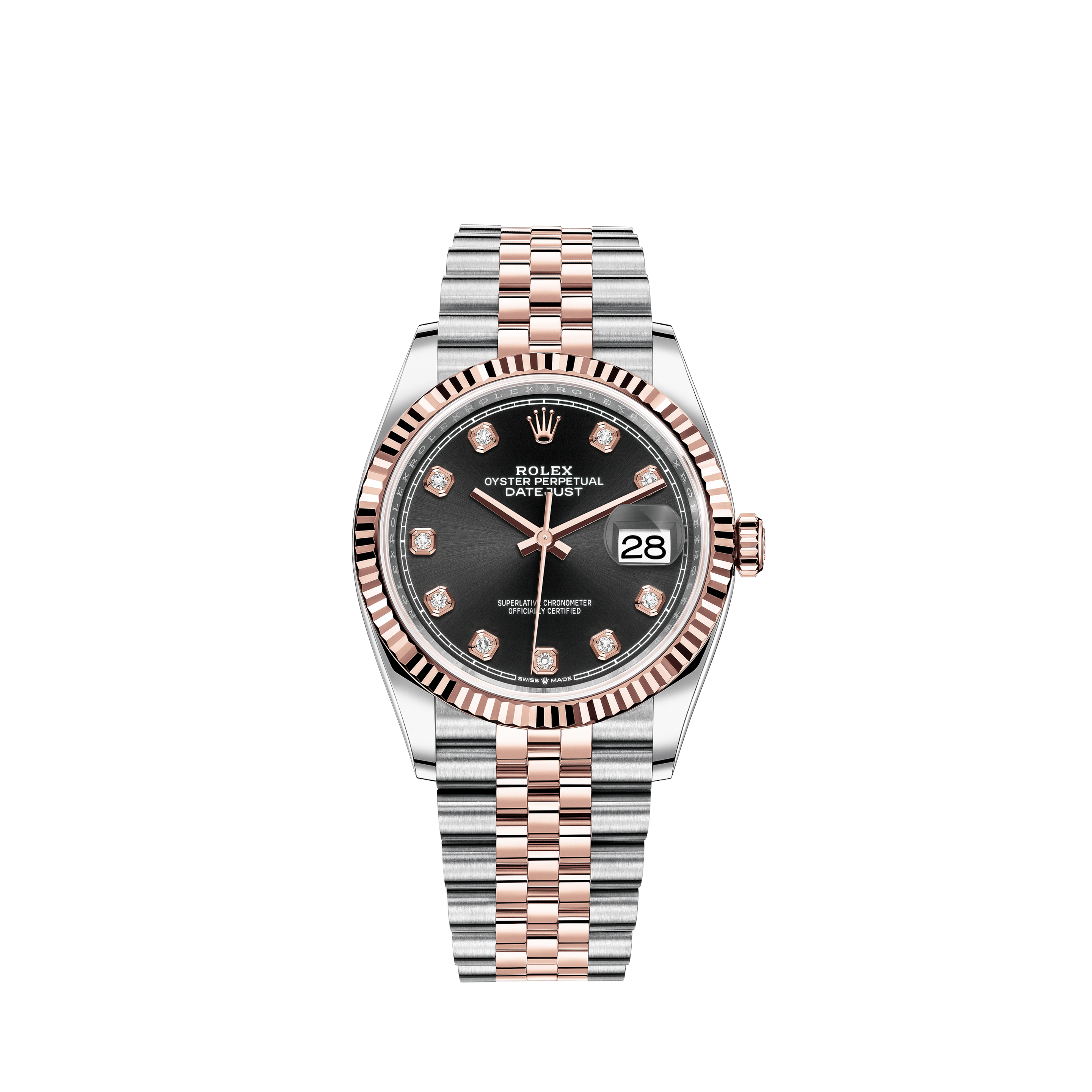 datejust 36 oystersteel and everose gold