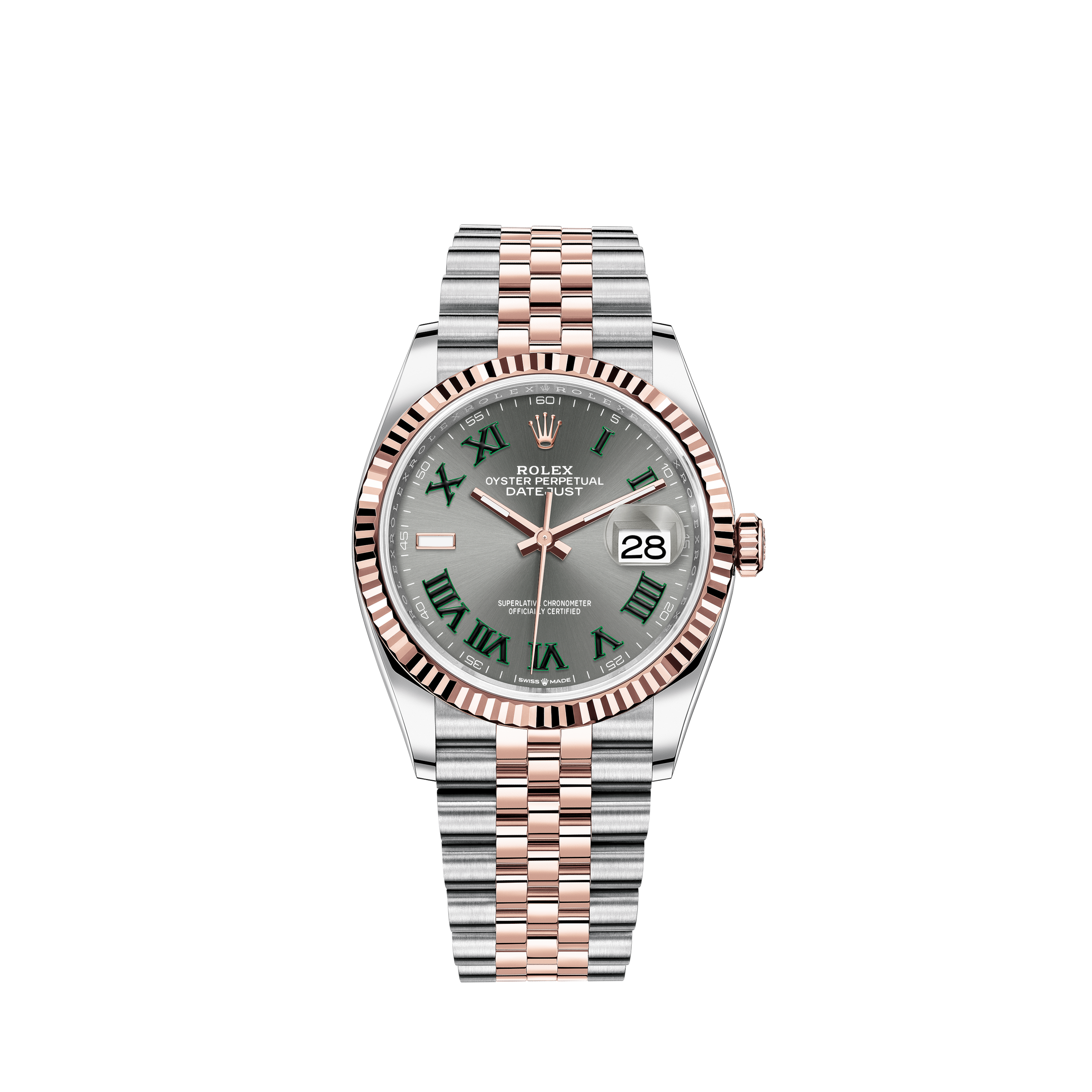 Rolex Oyster Perpetua Lady-Datejust Jubileè 28mm Dark Grey Dial RA