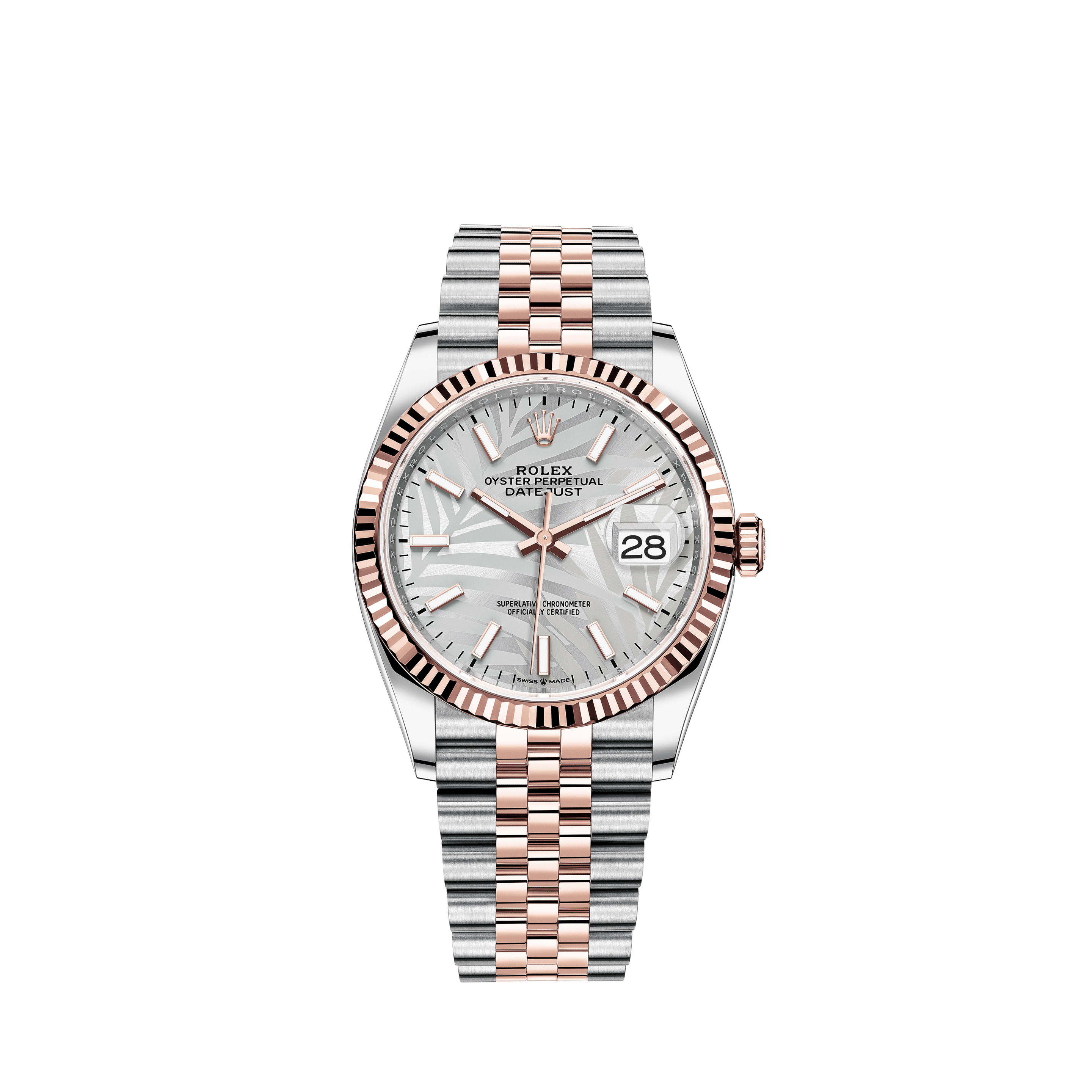 rolex datejust 36mm rose gold and steel