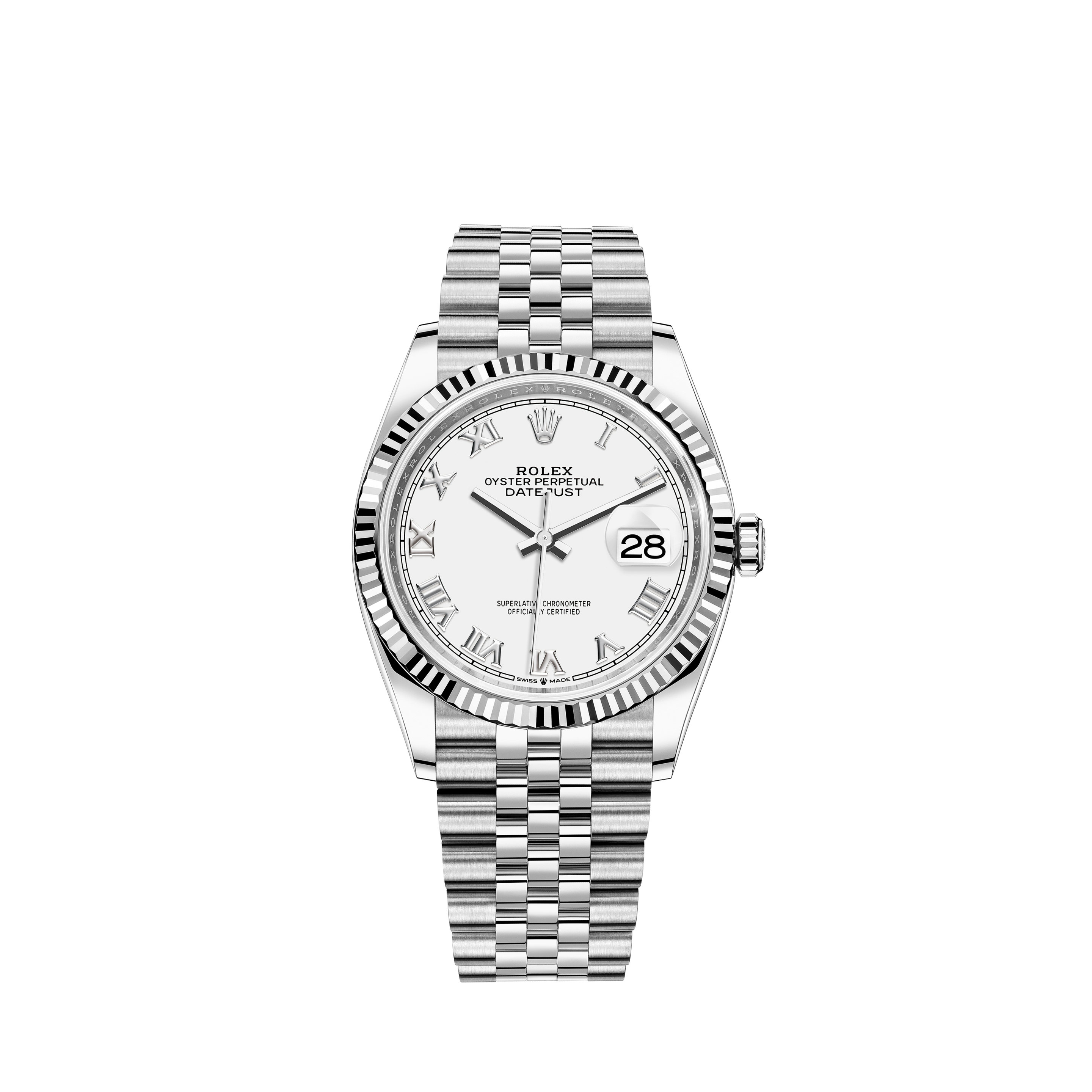 Rolex Datejust 36 watch: Oystersteel and white gold - M126234-0025