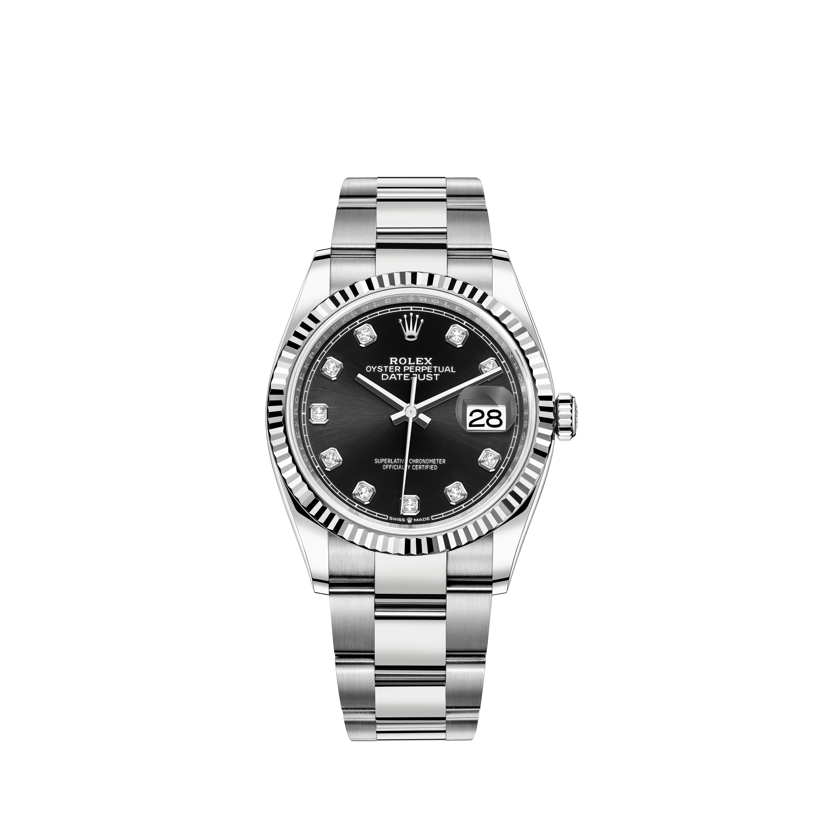 rolex datejust 36 white gold diamond bezel
