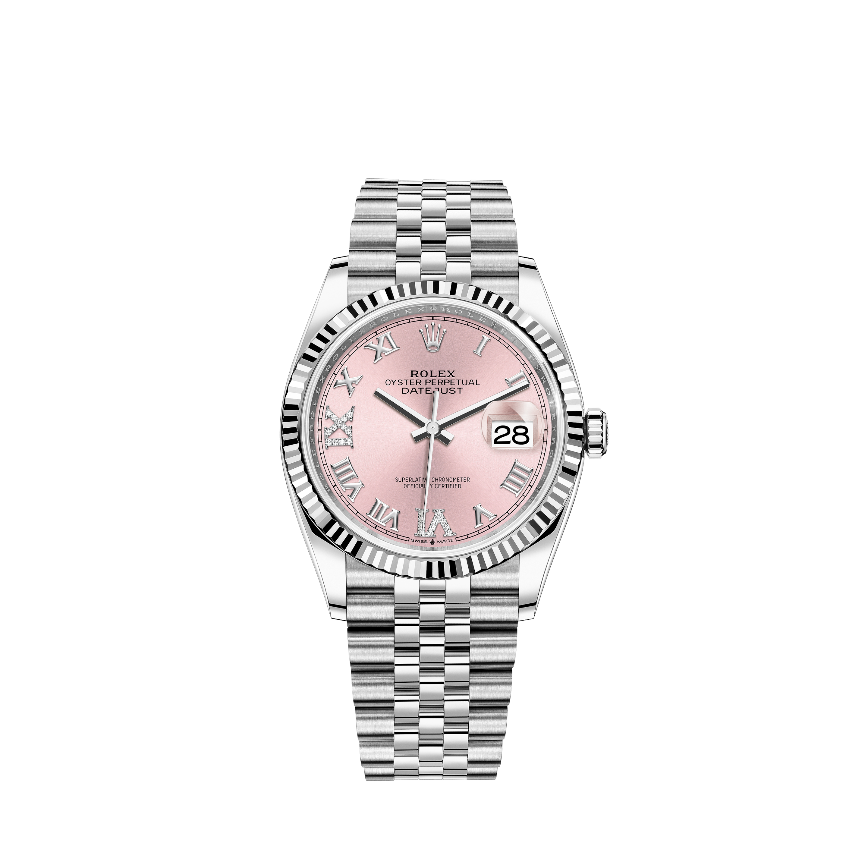 rolex datejust 36 pink face