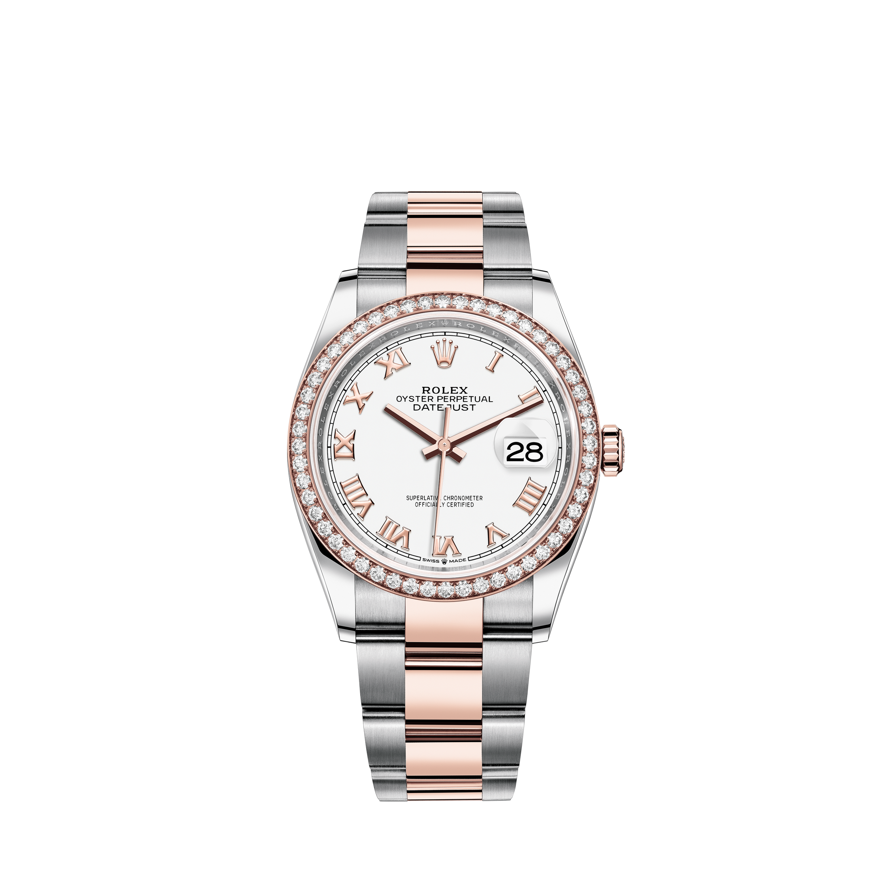 rolex datejust 36mm rose gold and steel