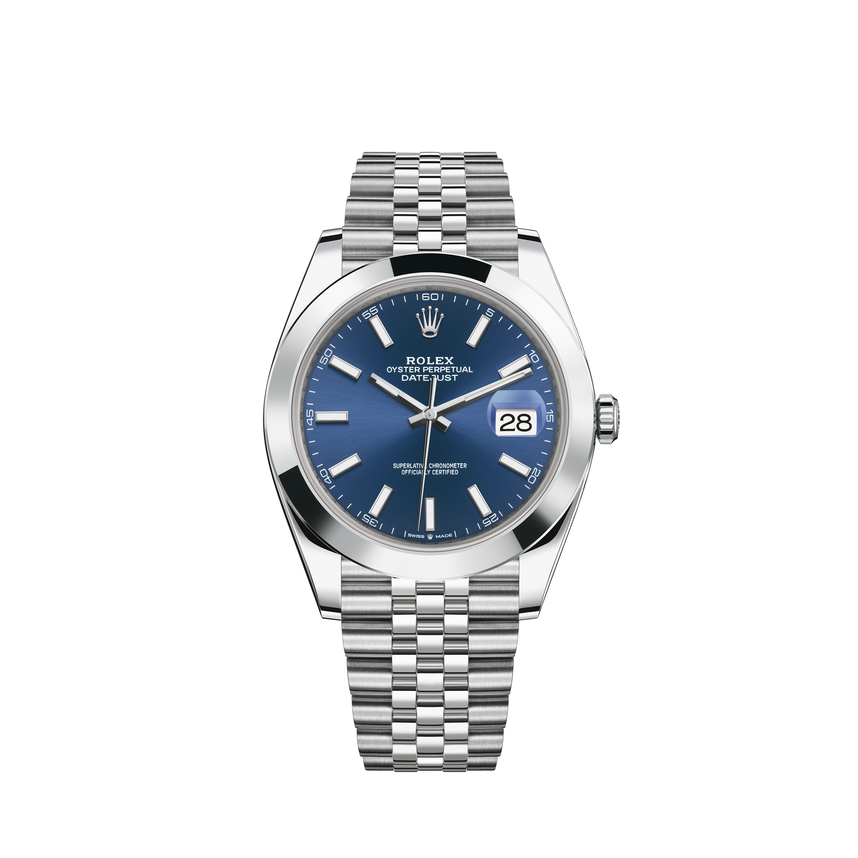 Rolex Datejust II Ref.116334 18ct White Gold, Blue dial with Roman numerals Box & Papers 2015