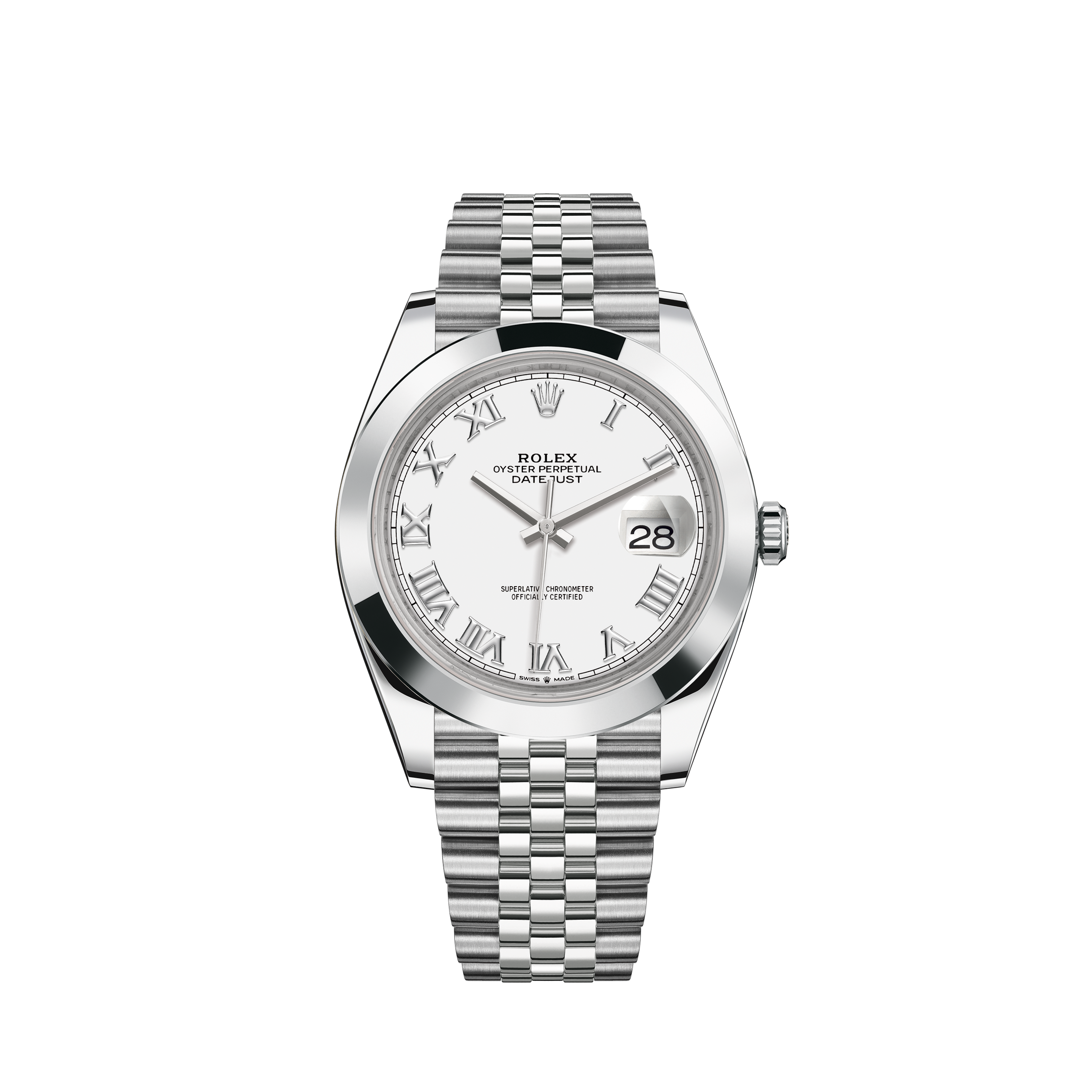 Rolex Mens 41mm Datejust II Stainless Steel Metallic Silver Dial with Diamond Accent iced out full Bracelet