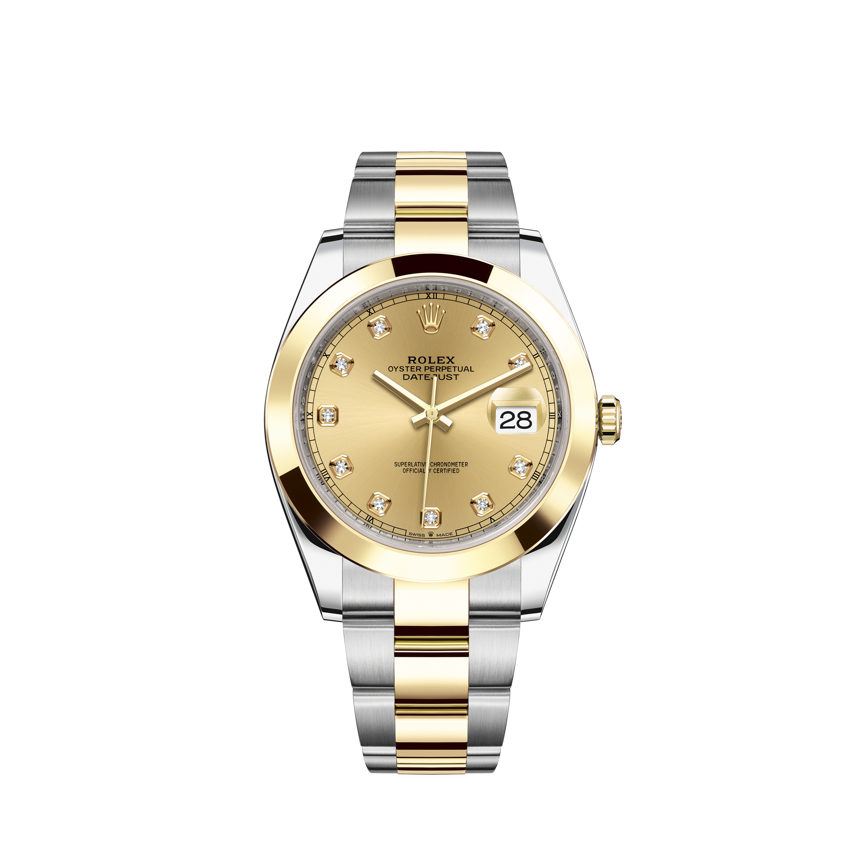 oyster perpetual datejust 41 in oystersteel and yellow gold