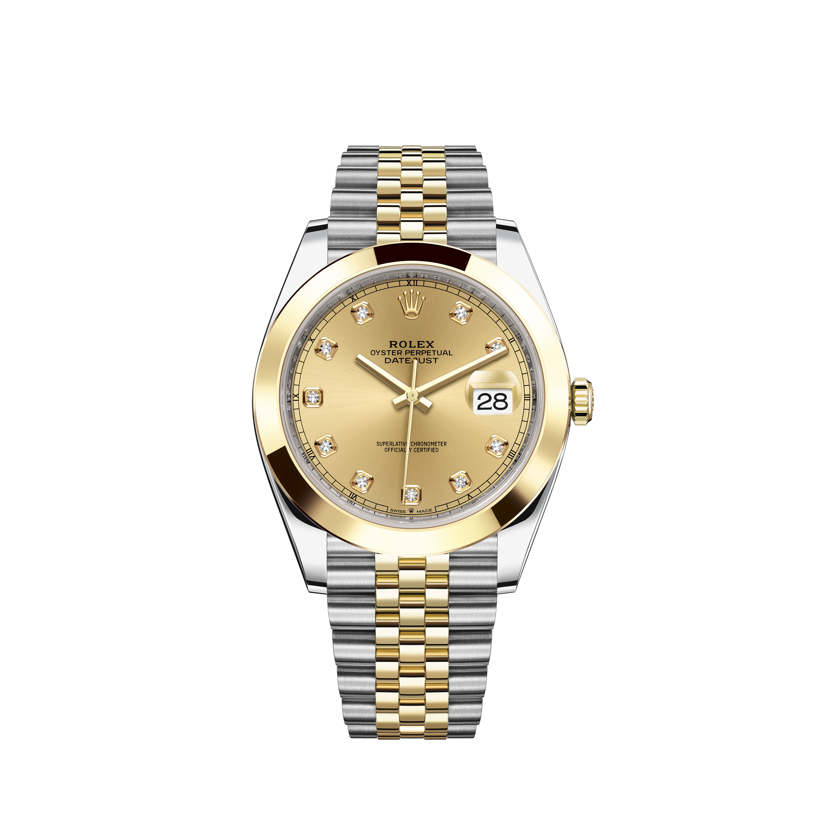 Rolex Datejust 36 126233 Champagne Fluted Motif Dial Jubilee Model 2021Rolex Datejust 36 126233 Gold Champagne Diamond Dial Yellow Gold Steel Oyster