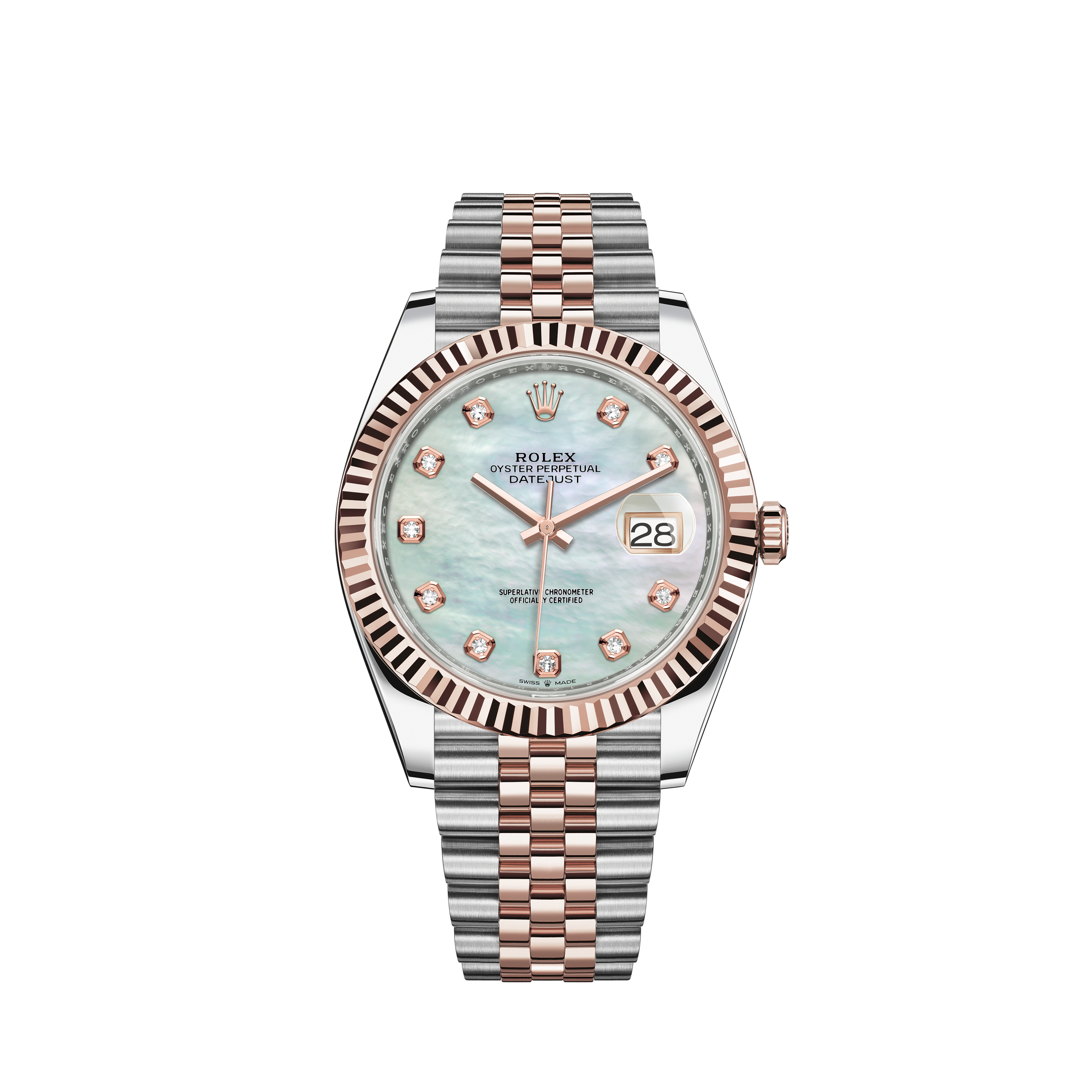 rolex two tone rose gold