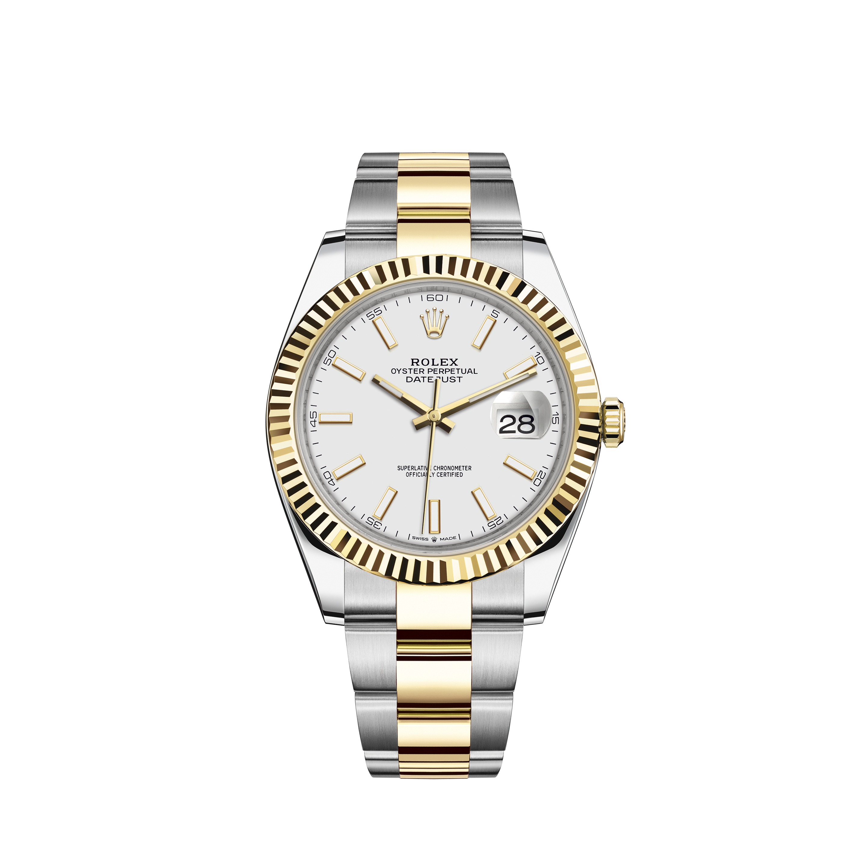 rolex datejust oystersteel and yellow gold