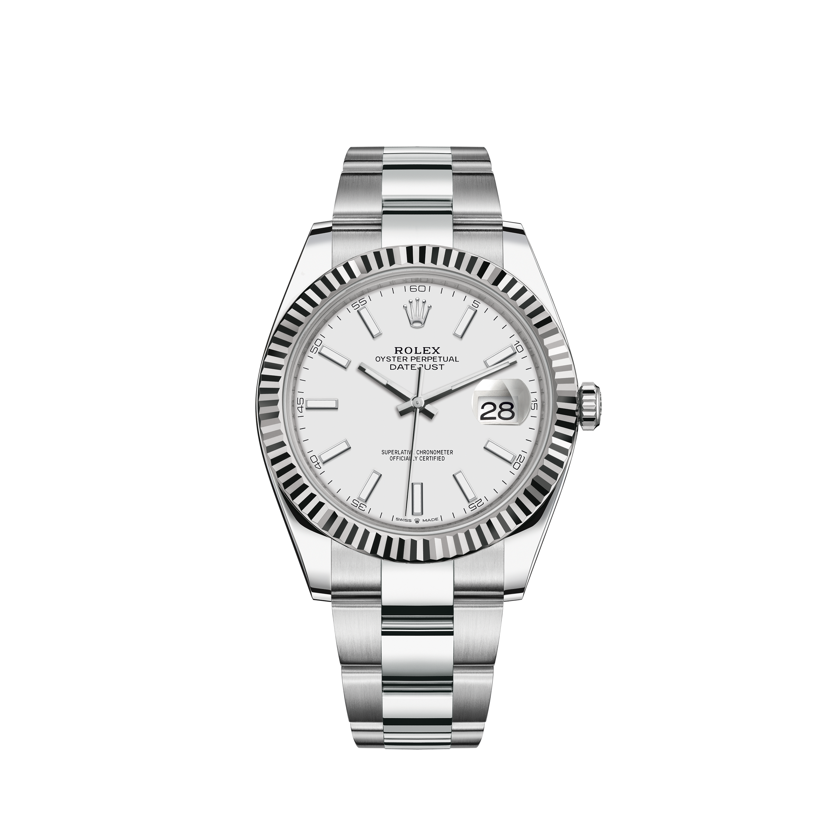 Rolex Datejust 41 White Dial Stainless Steel 126334 Watch