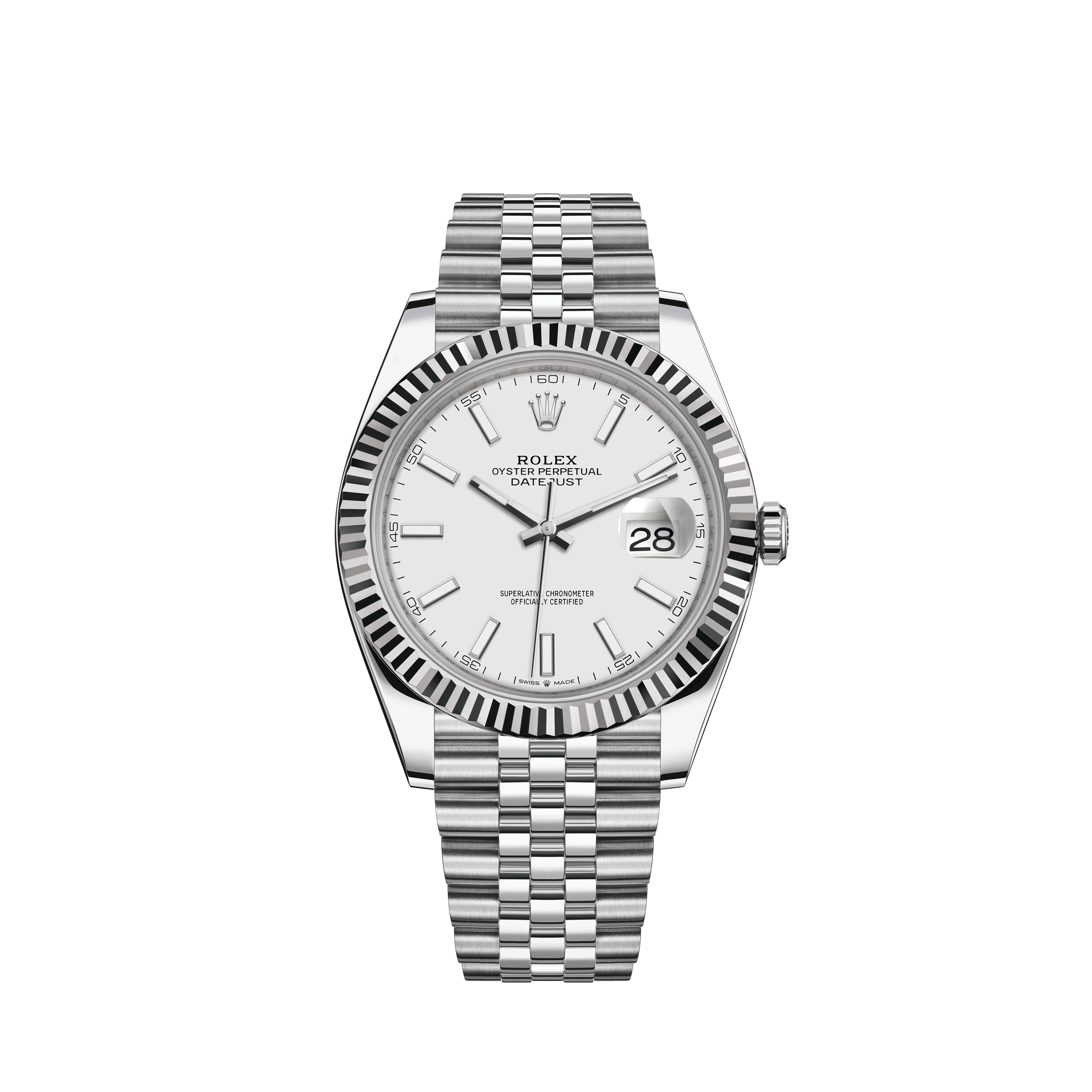 rolex datejust white gold mens