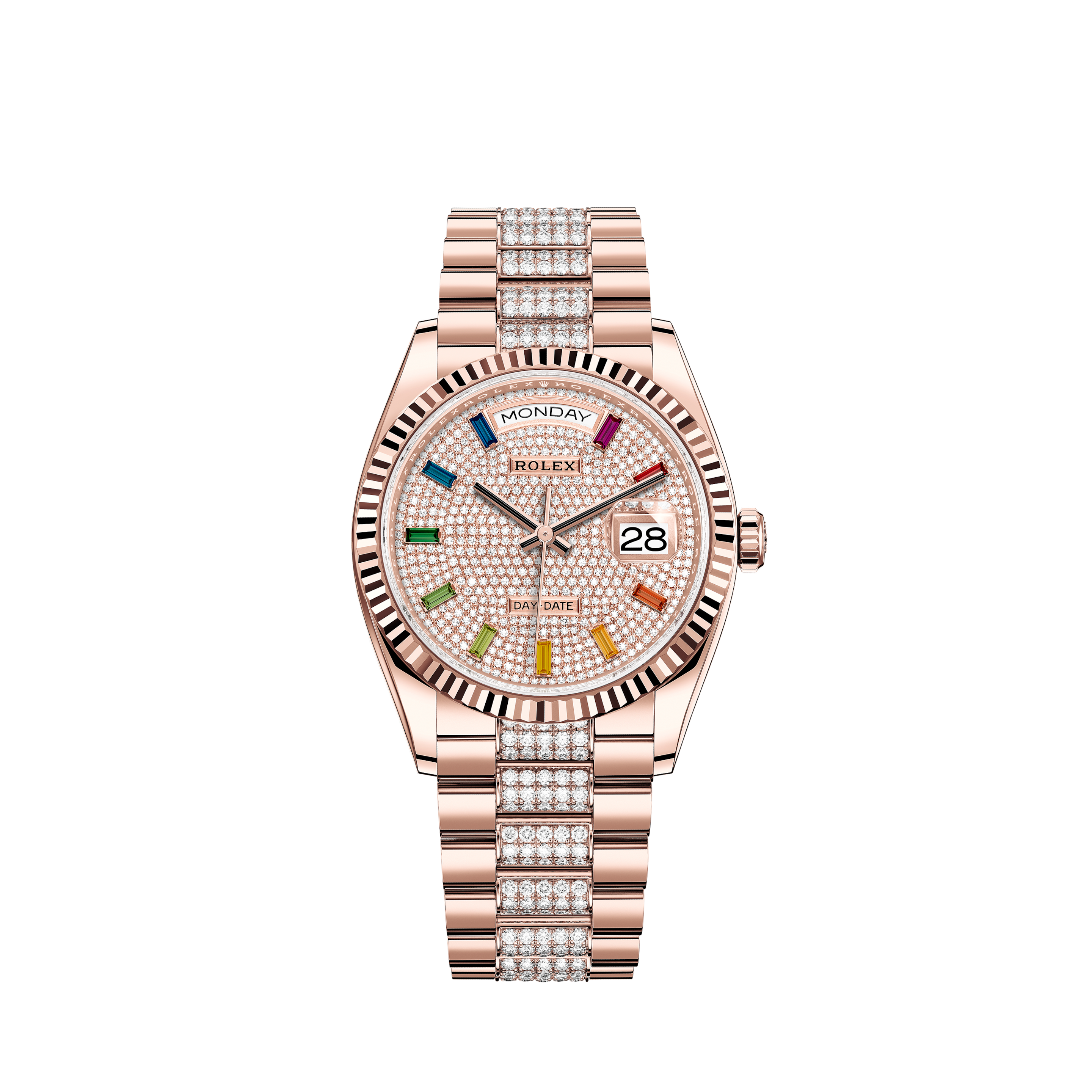 Rolex Women's Rolex 31mm Datejust Two Tone Diamond Bezel & Lugs Pink MOP Mother Of Pearl Dial