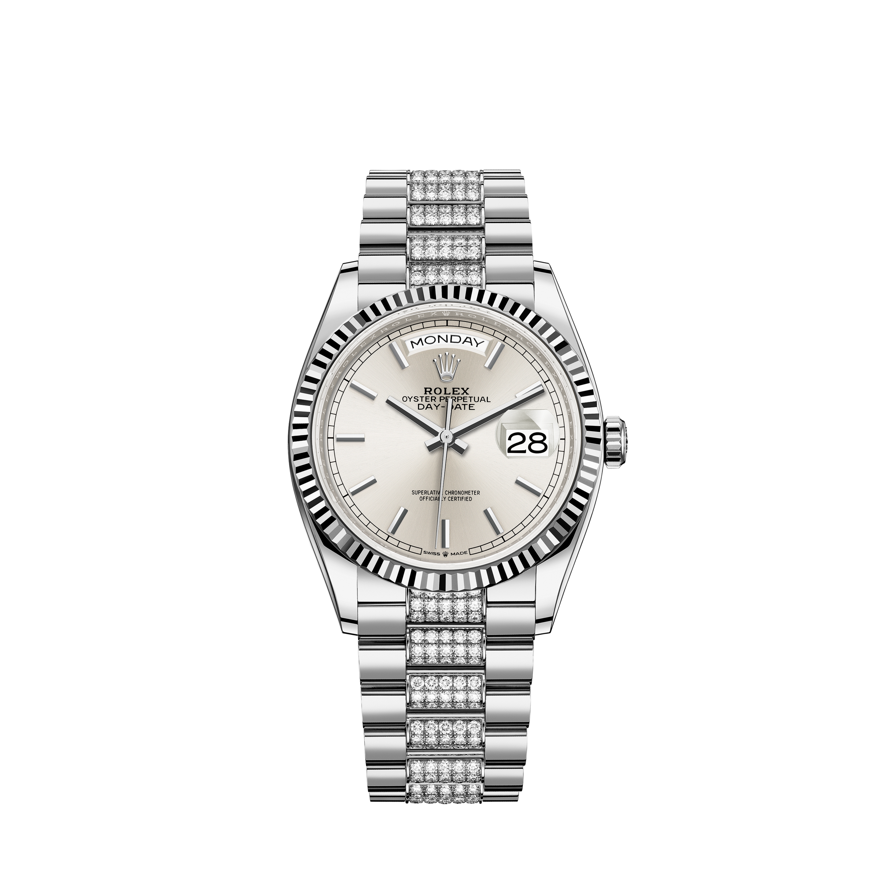 Rolex Day-Date 36 Watch: 18 ct white 
