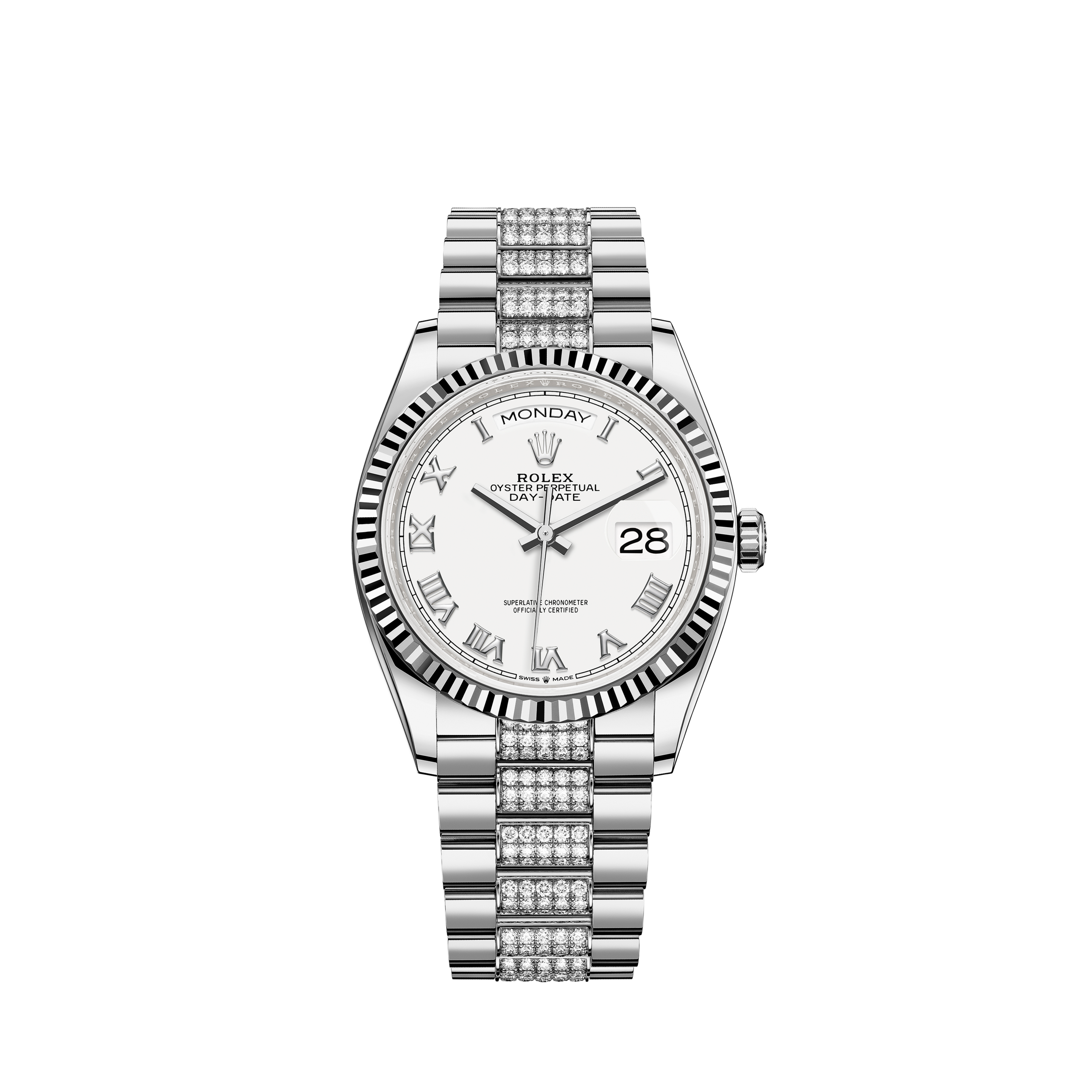 rolex gold white