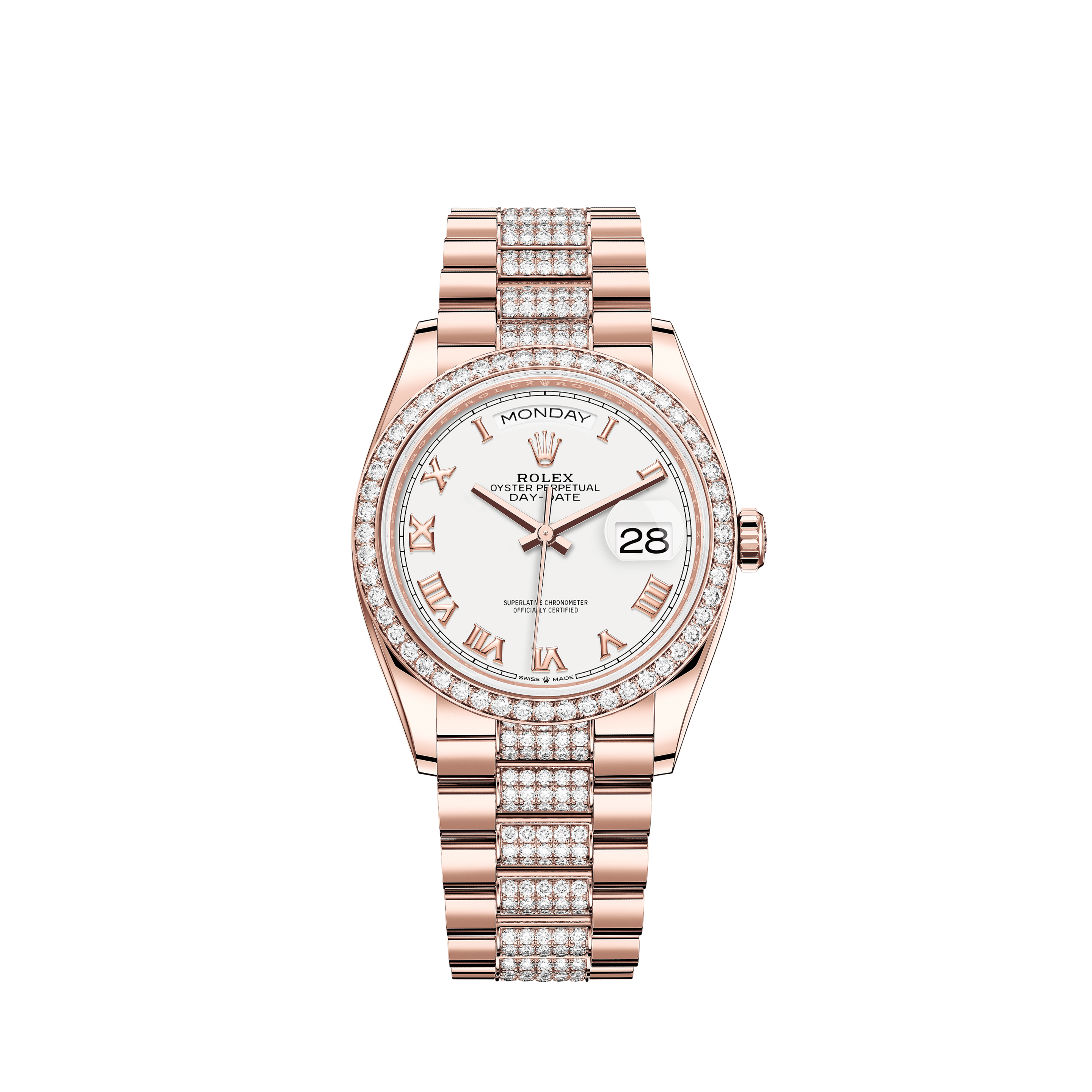 Rolex Datejust 2-Tone Custom Diamond Bezel Men's Watch 16013
