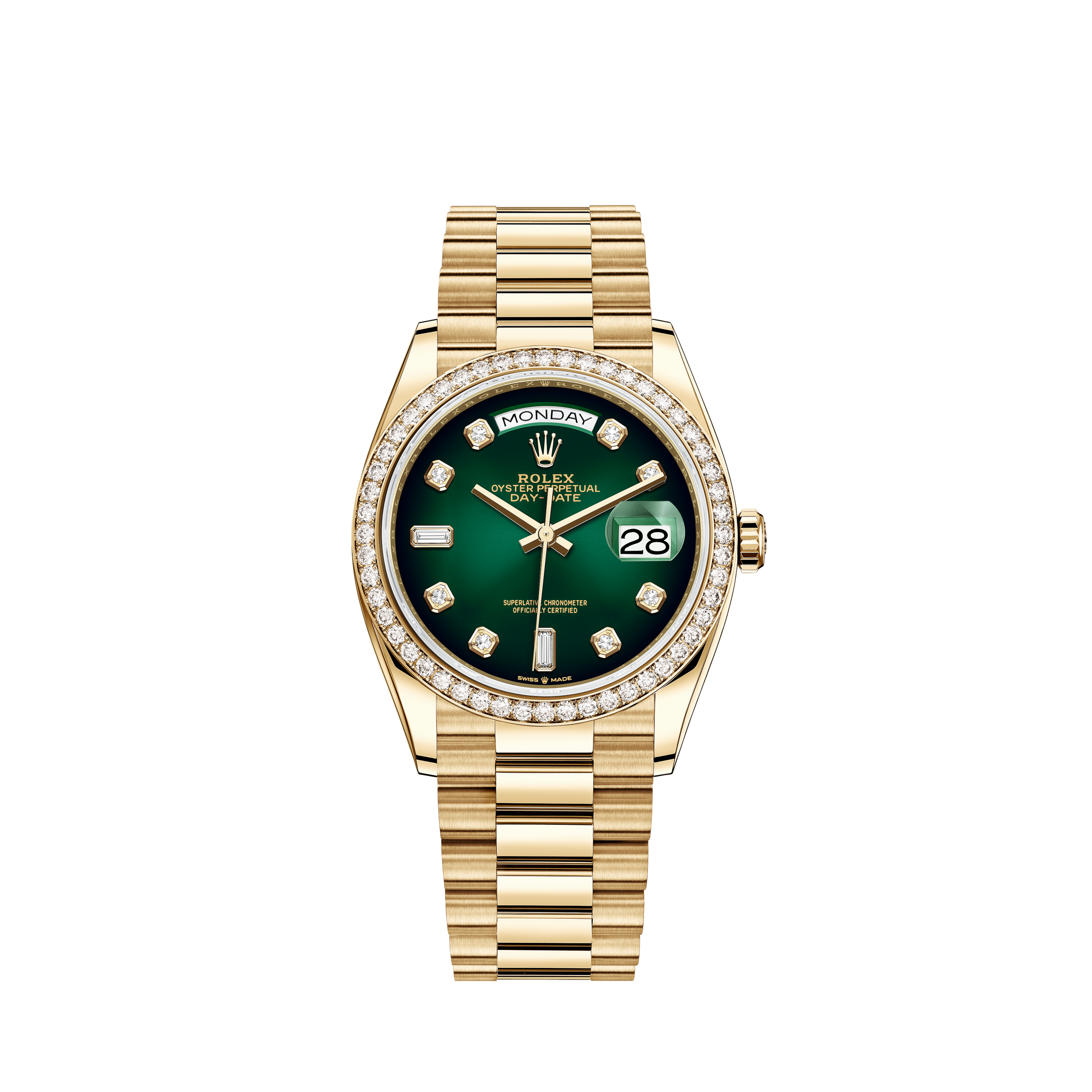 rolex women's watch green face